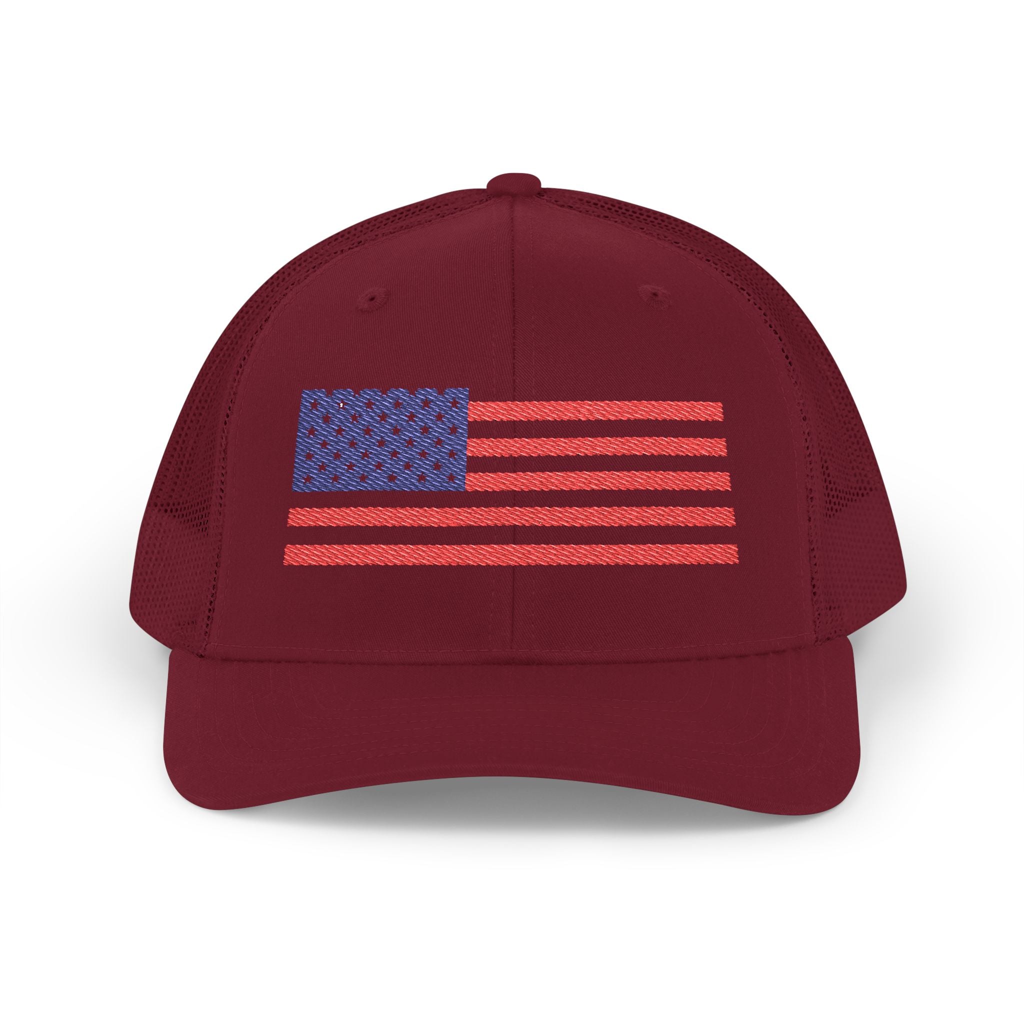 USA Flag Embroidered Snapback Trucker Cap, Perfect Gift for Patriotic Event