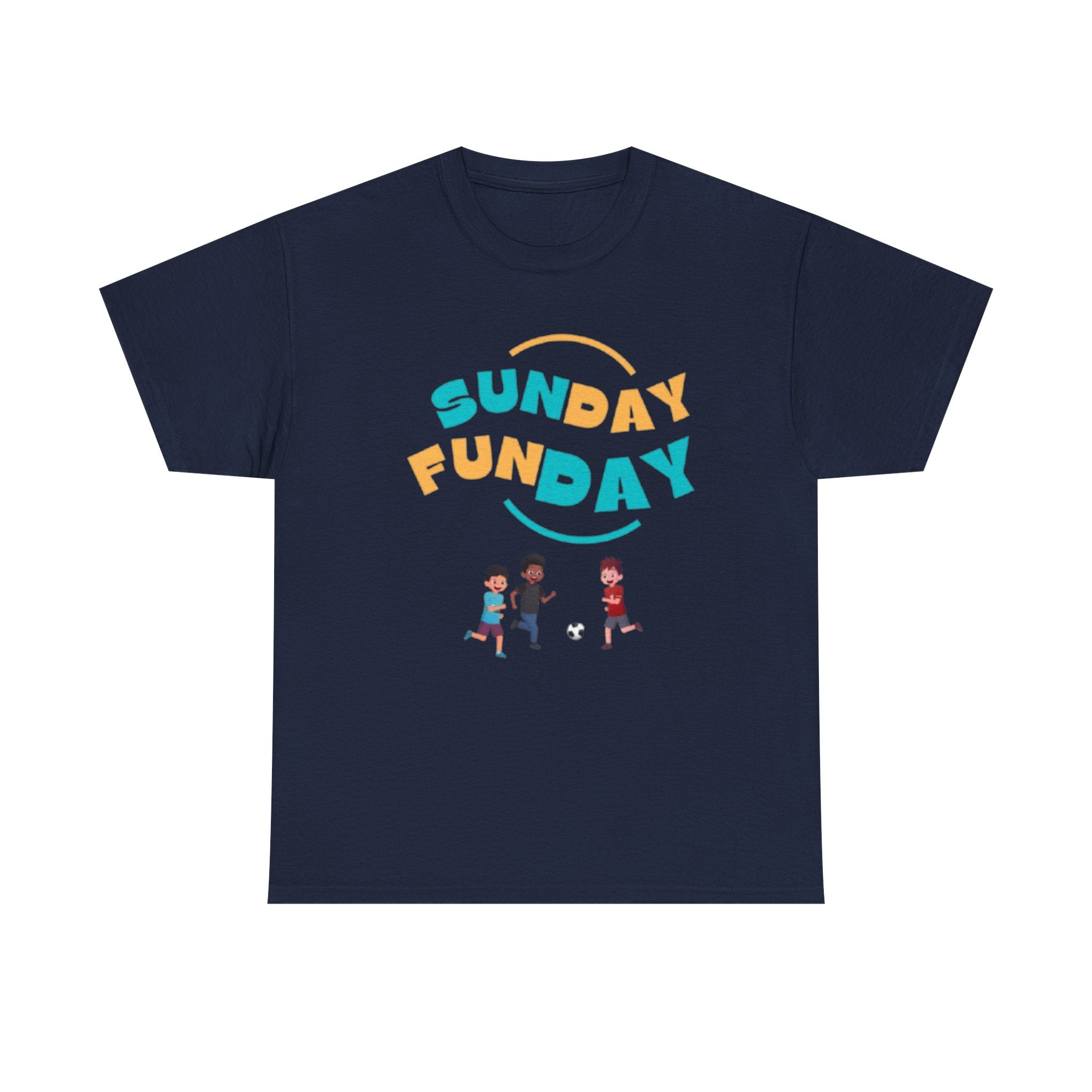 Unisex Heavy Cotton Tee - Sunday Funday Printed T-Shirt - Comfortable Casual Wear Tee - Unique Graphic Tee - Gift