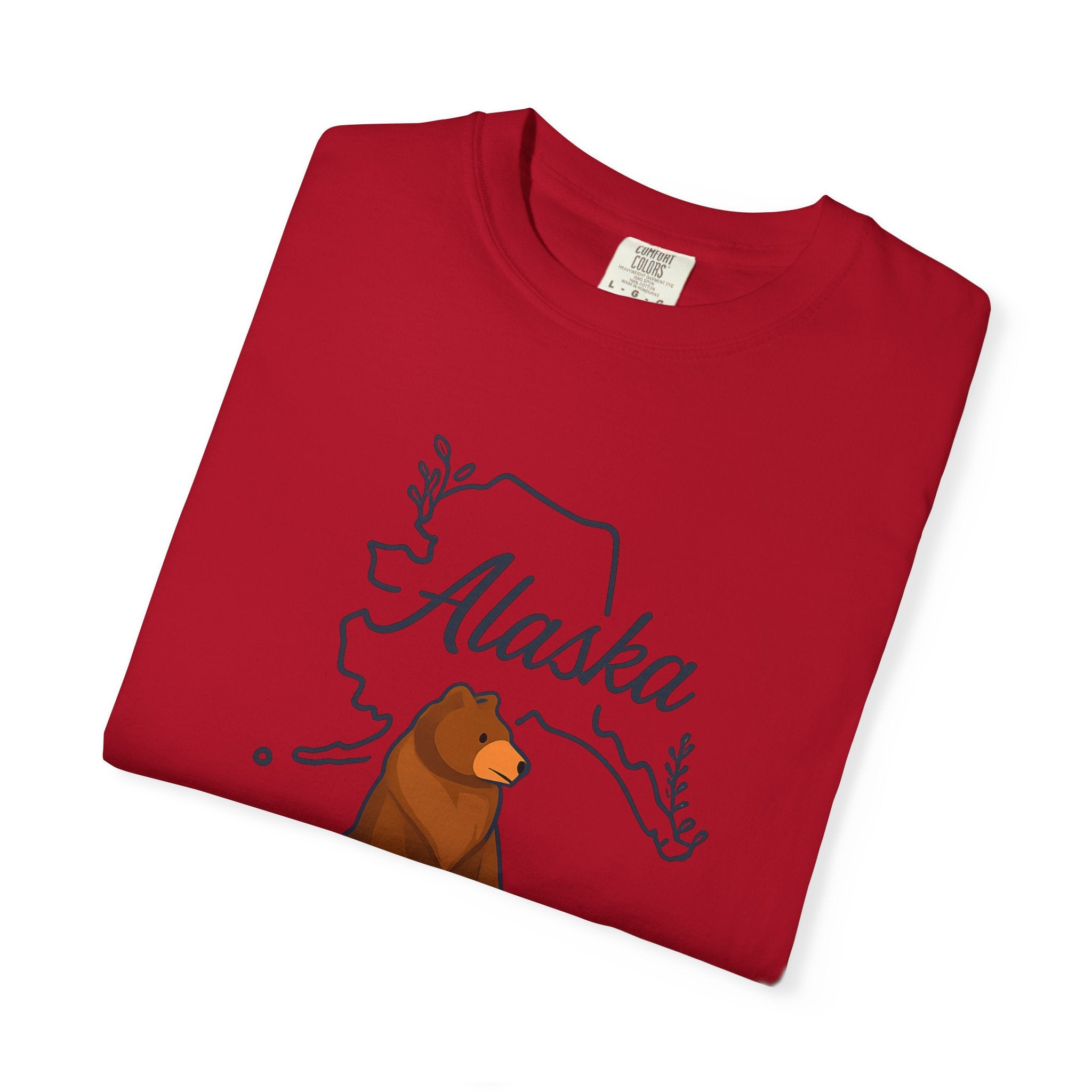 Alaska Bear Graphic Tee, Unisex Nature Shirt, Travel Souvenir T-Shirt, Gift for Outdoors Lovers, Casual Wear, Eco-Friendly Apparel