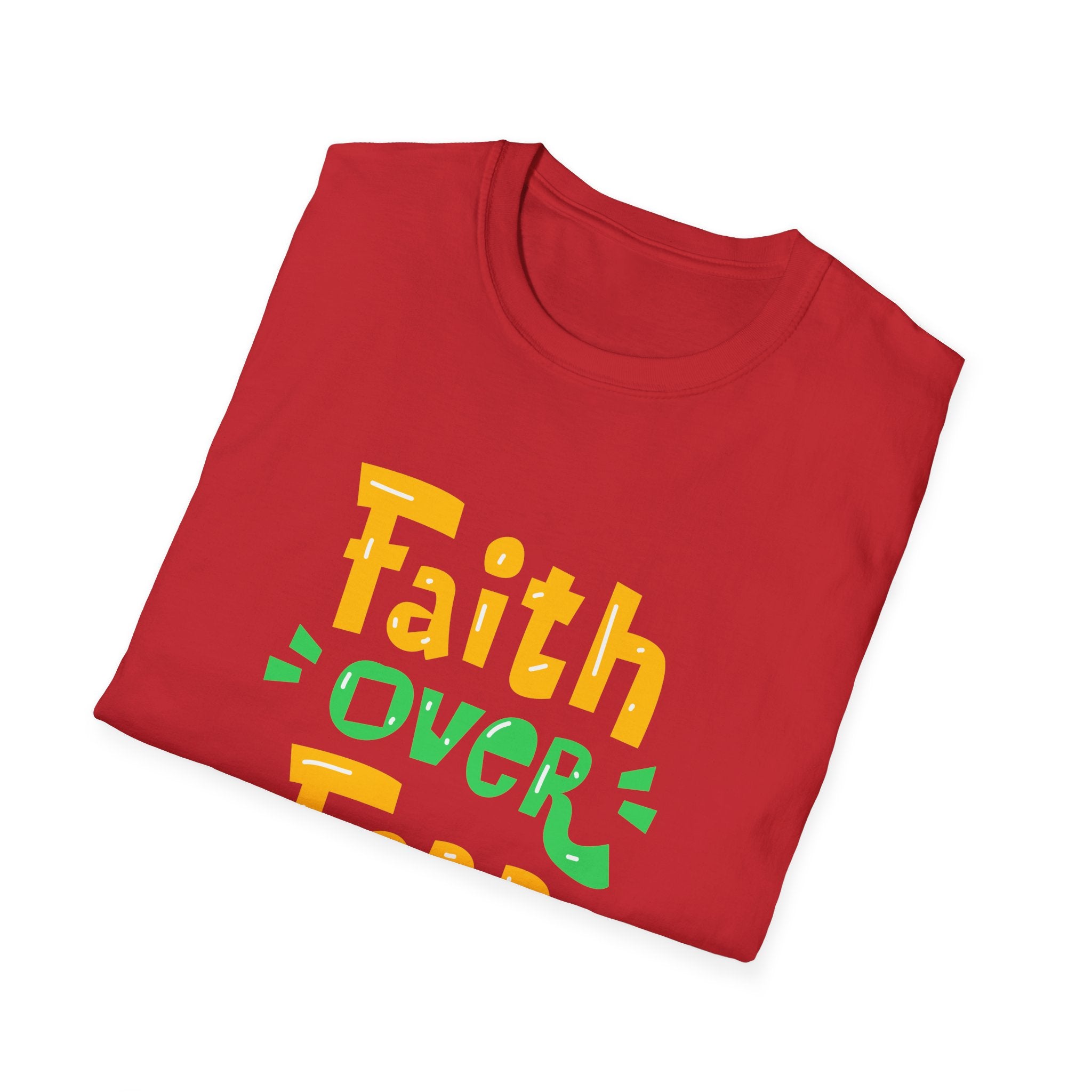 Faith Over Fear Unisex Softstyle T-Shirt - Inspirational Graphic Tee