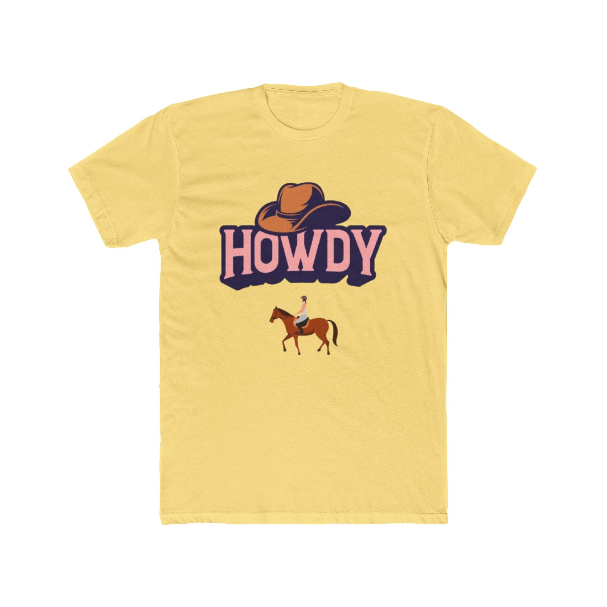 Howdy Cowboy Unisex Cotton Crew Tee – Fun Western Shirt, Soft Cotton Gift