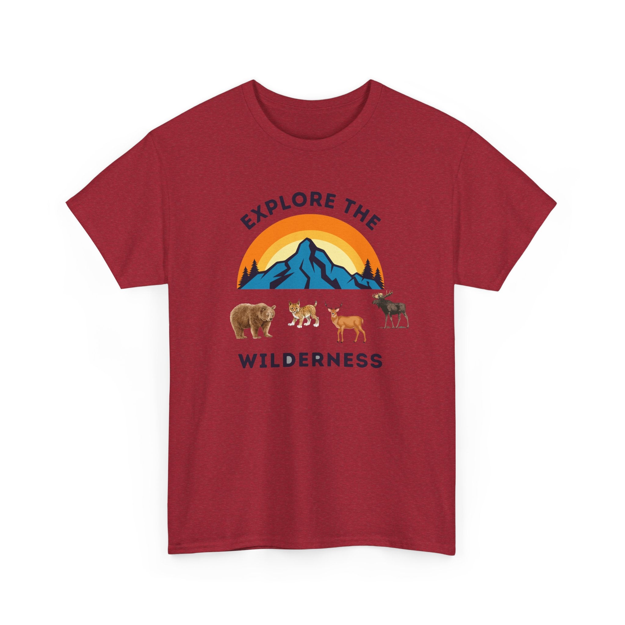 Explore The Wilderness Printed Unisex Tee - Casual Wear Graphic Shirt - Mens/Womens Top - Unique comfort Tee - Gift - Festival Apparel