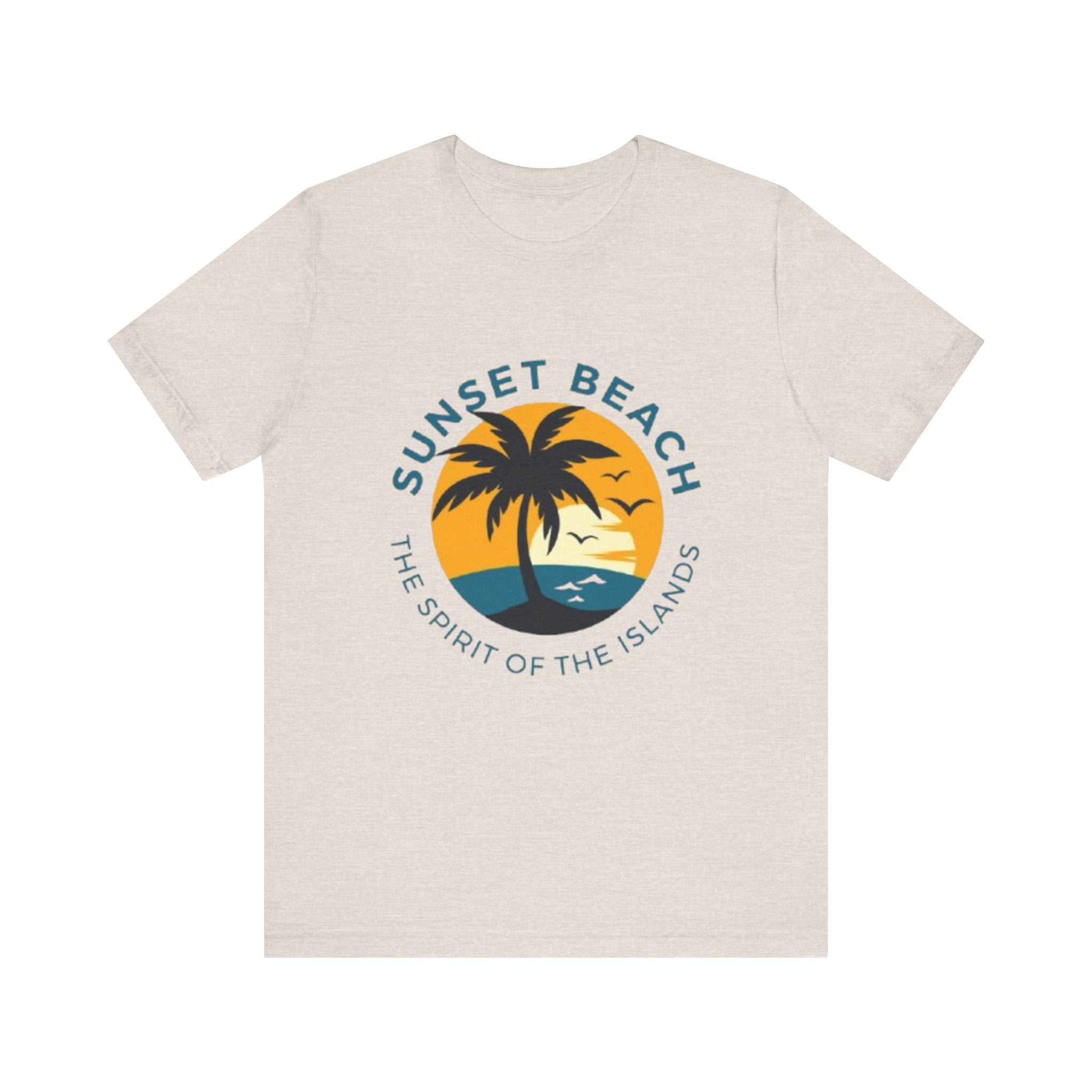 Unisex Graphic Tee - Sunset Beach Printed Tee -Eco-Friendly Gift Shirt