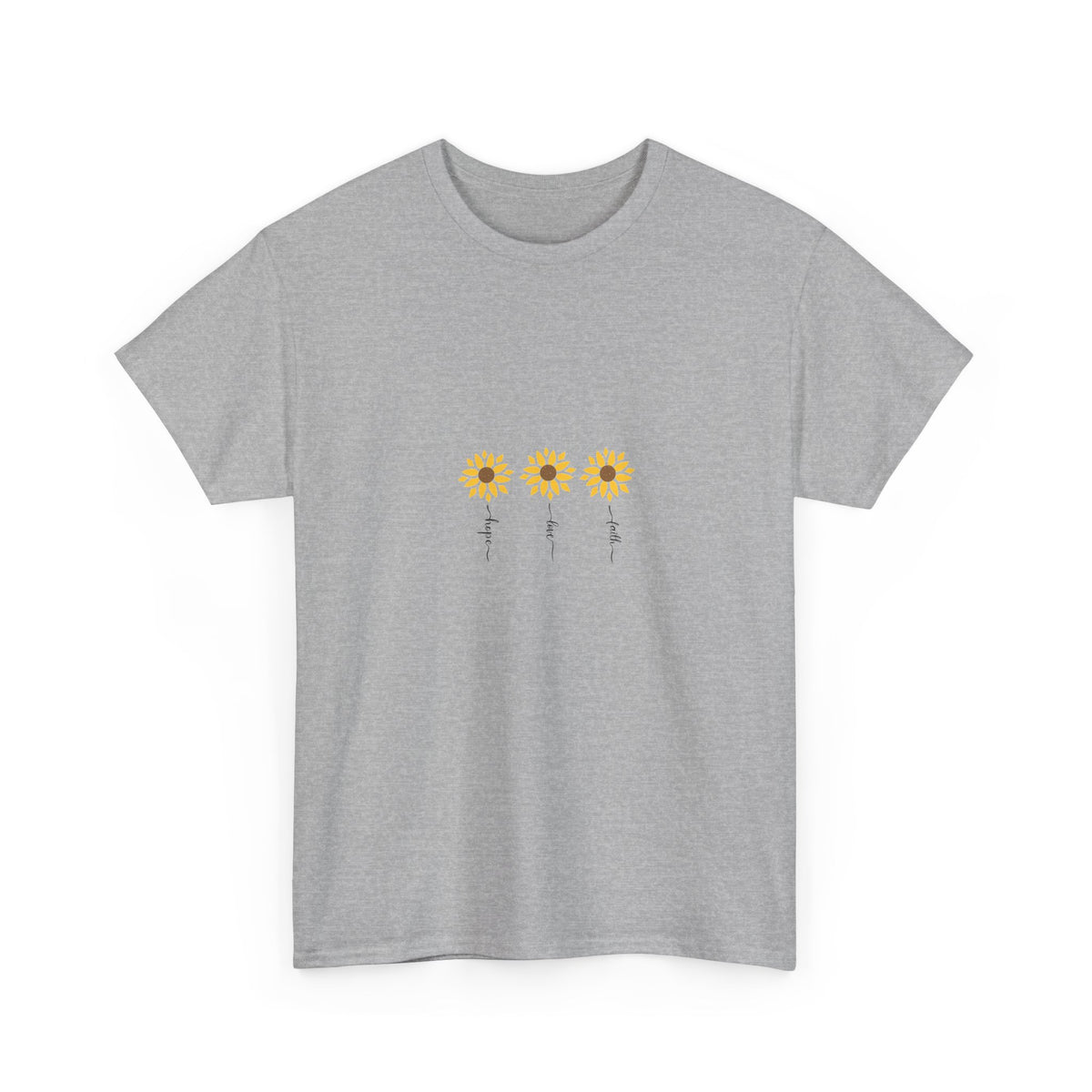 Sunflower Unisex Heavy Cotton Tee - Bright & Cheerful Casual Wear