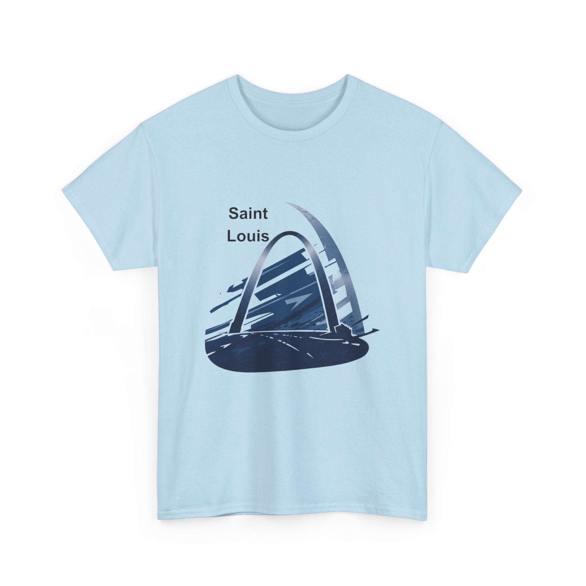 Saint Louis Graphic Unisex Heavy Cotton Tee, Casual T-Shirt, Travel Souvenir, Gift for Locals, Vintage Style Tee, St. Louis Pride Merch