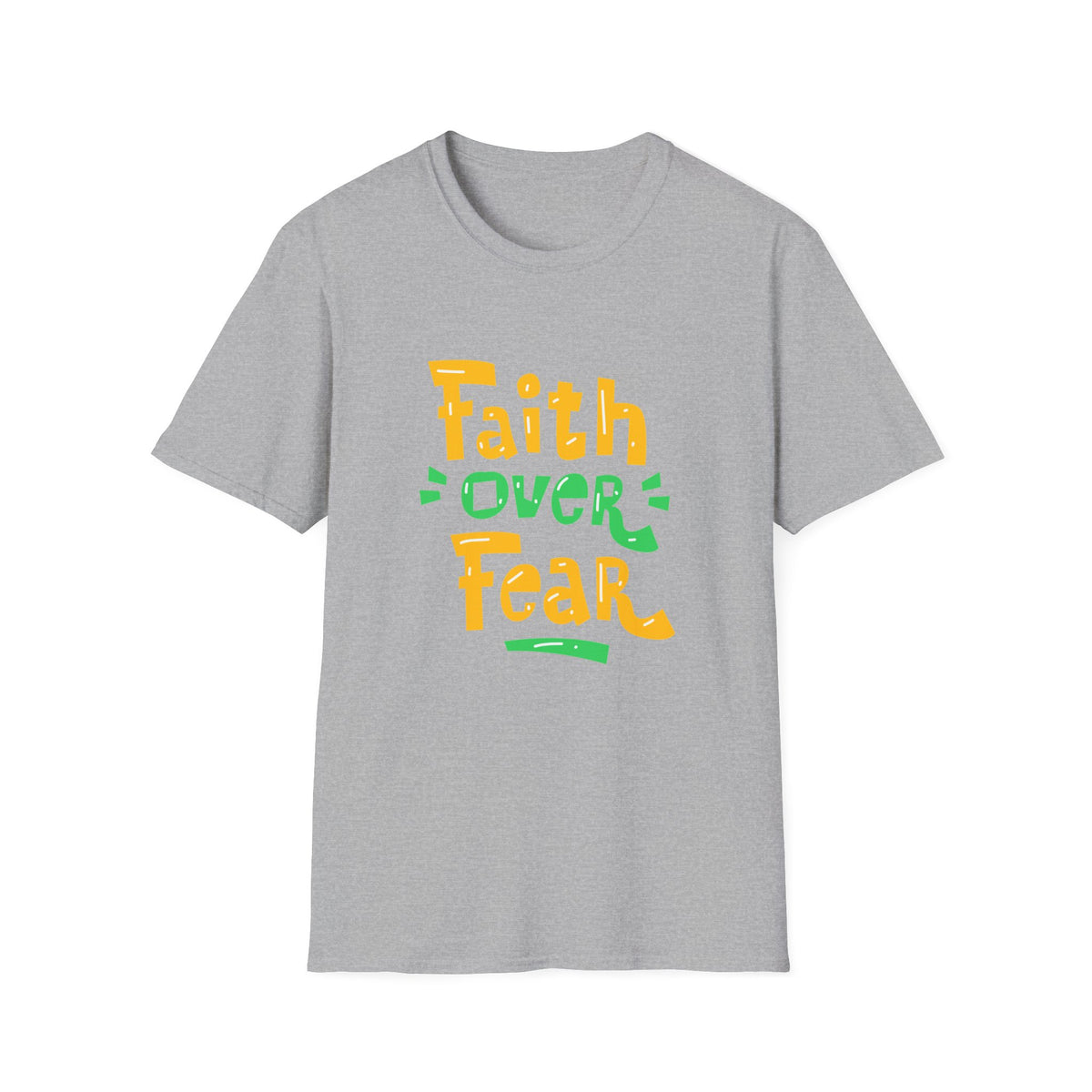 Faith Over Fear Unisex Softstyle T-Shirt - Inspirational Graphic Tee