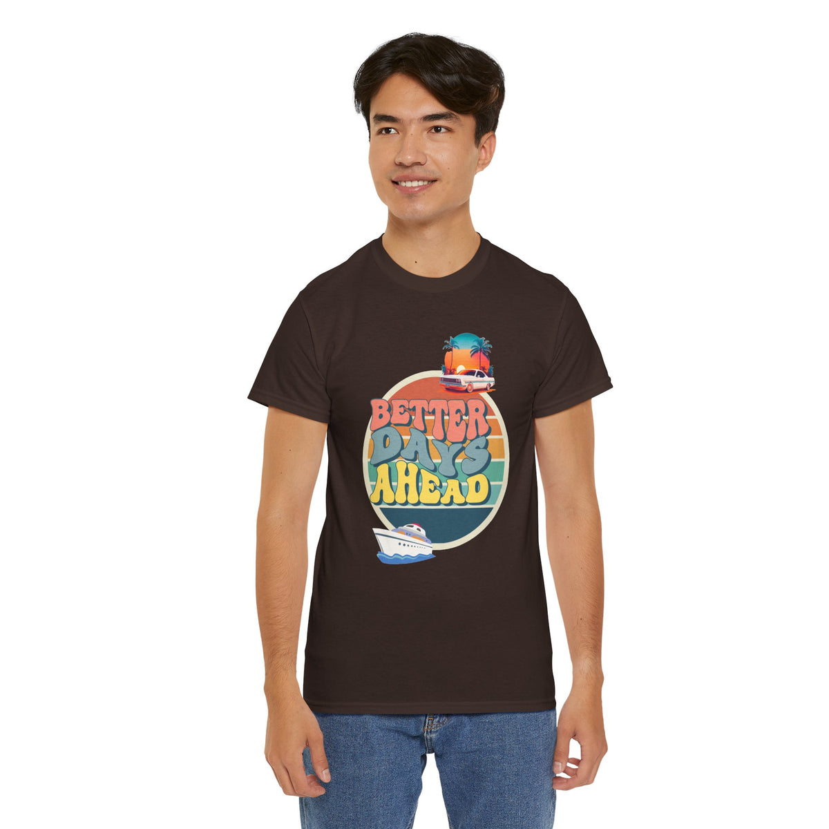 Better Days Ahead Printed Tee - Casual Wear Graphic Shirt - Mens/Womens Top - Unique comfort Tee - Gift for Him/Her - Festival Apparel