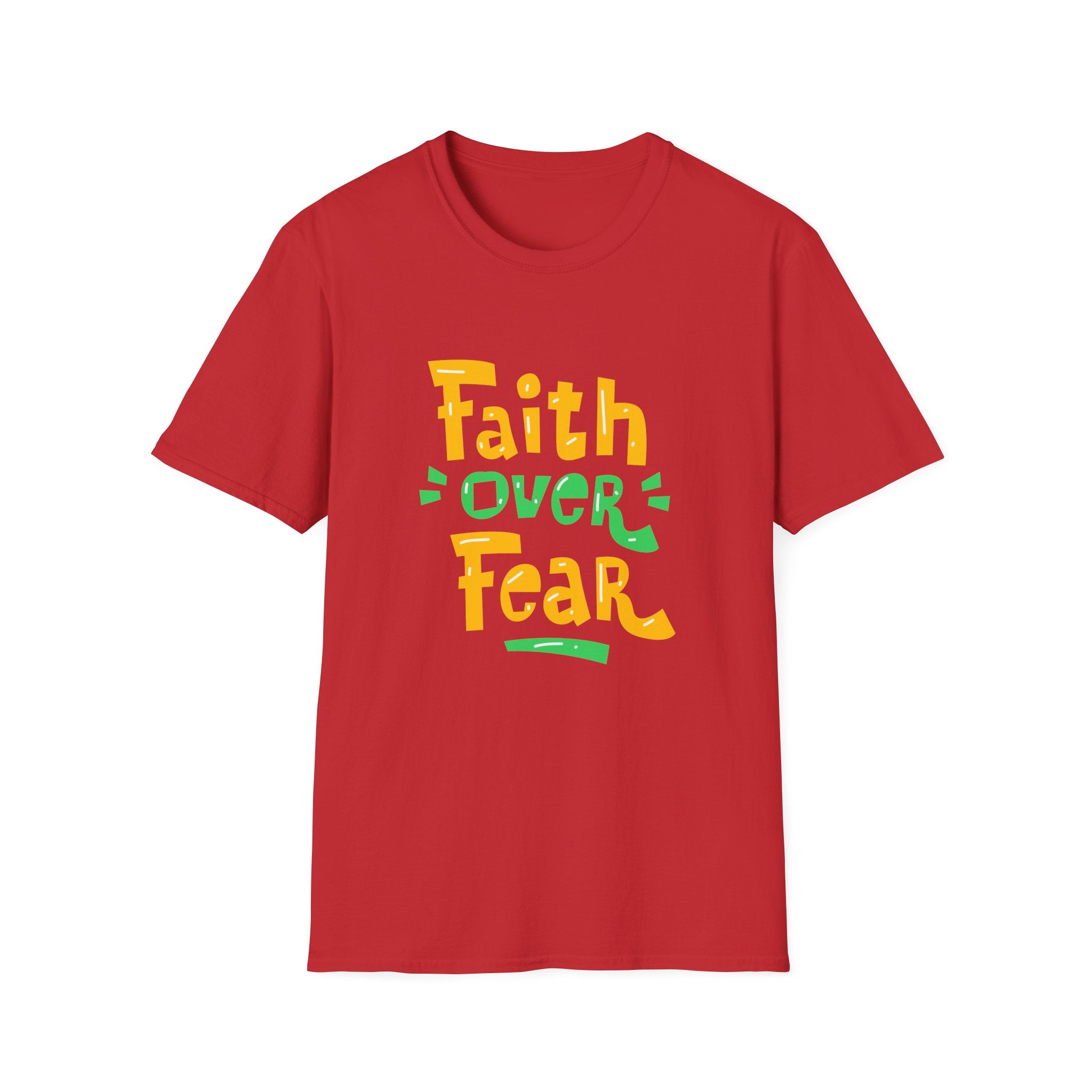 Faith Over Fear Unisex Softstyle T-Shirt - Inspirational Graphic Tee