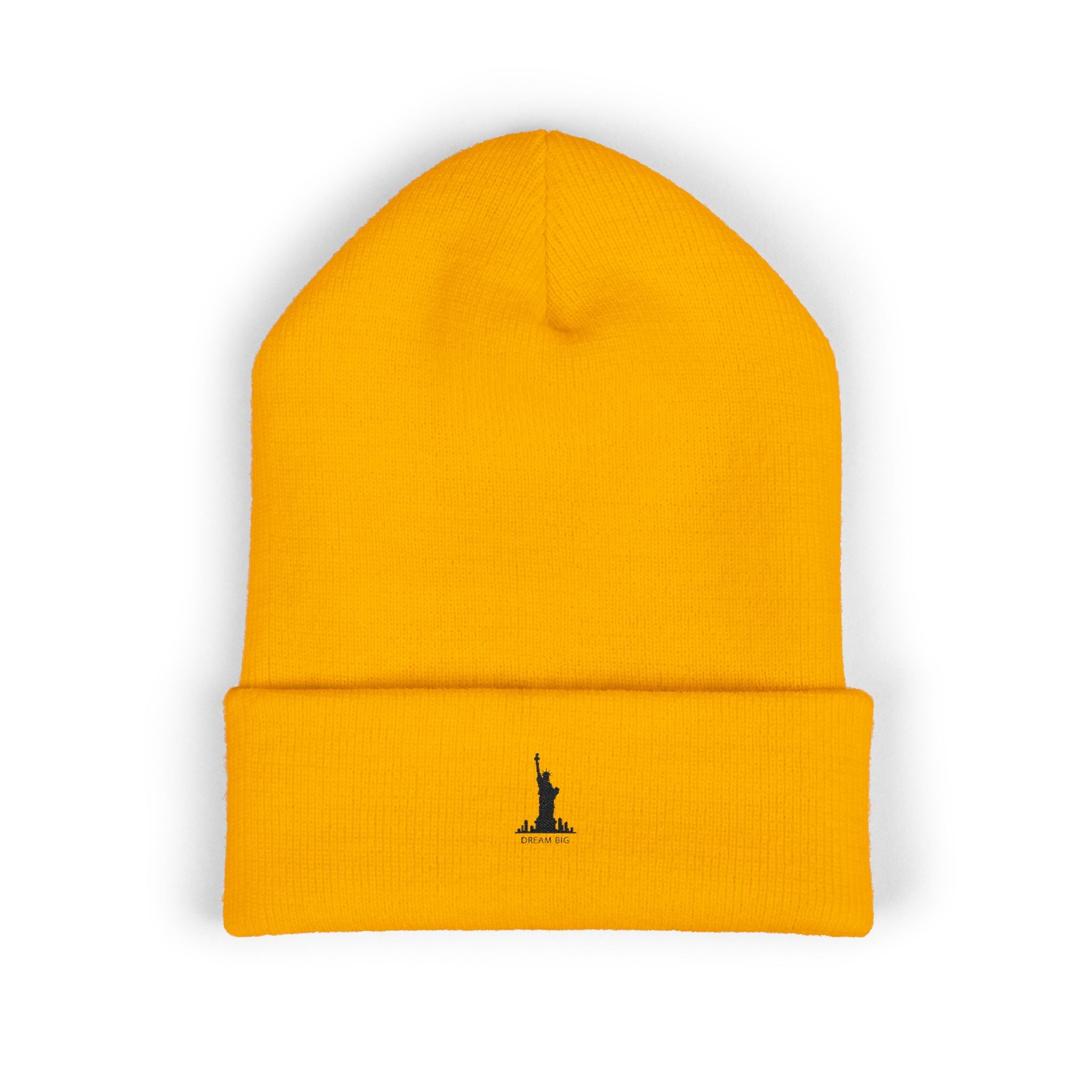 Classic Cuffed Beanie with Statue of Liberty Embroidery - Perfect Winter Accessory