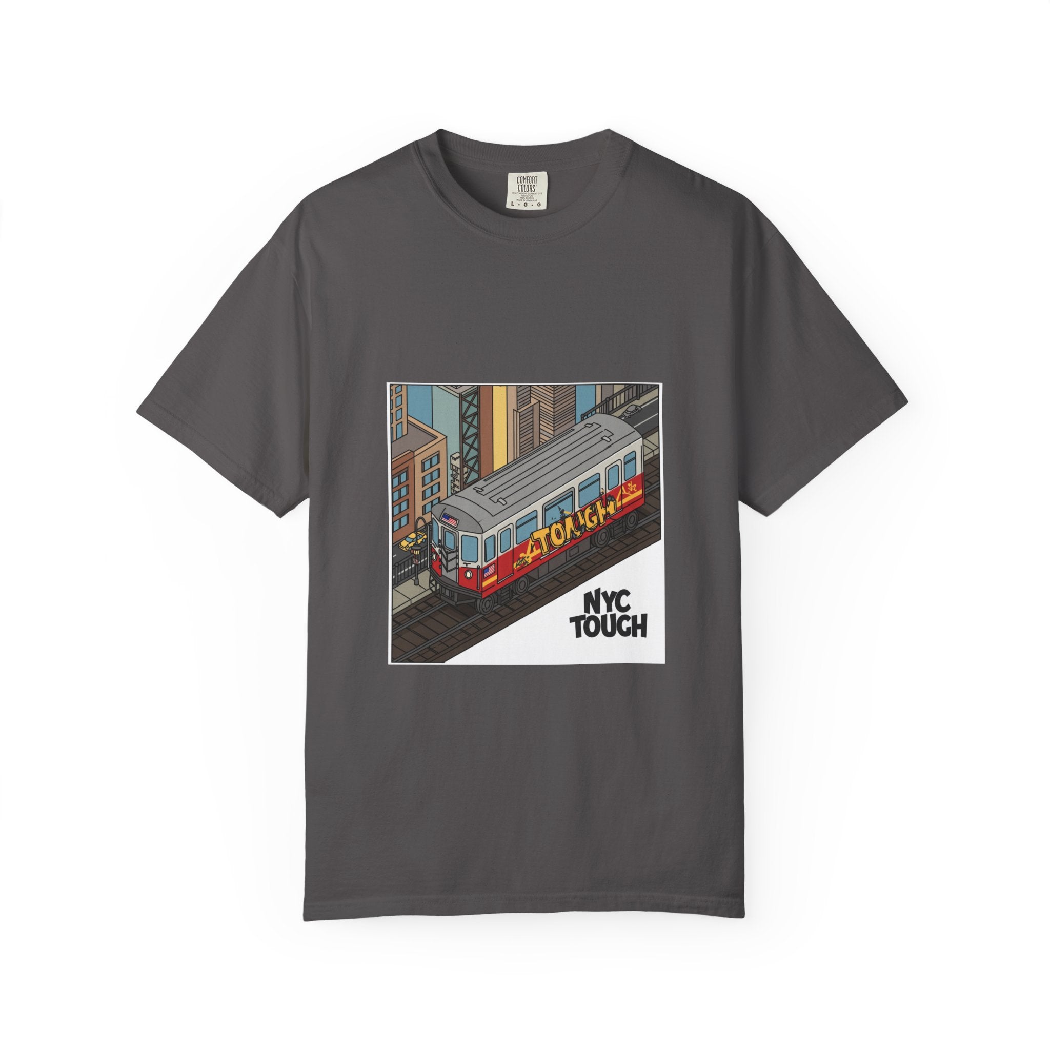 NYC Touch Unisex Garment-Dyed T-Shirt - Cool Light Blue Tee with City Graphics