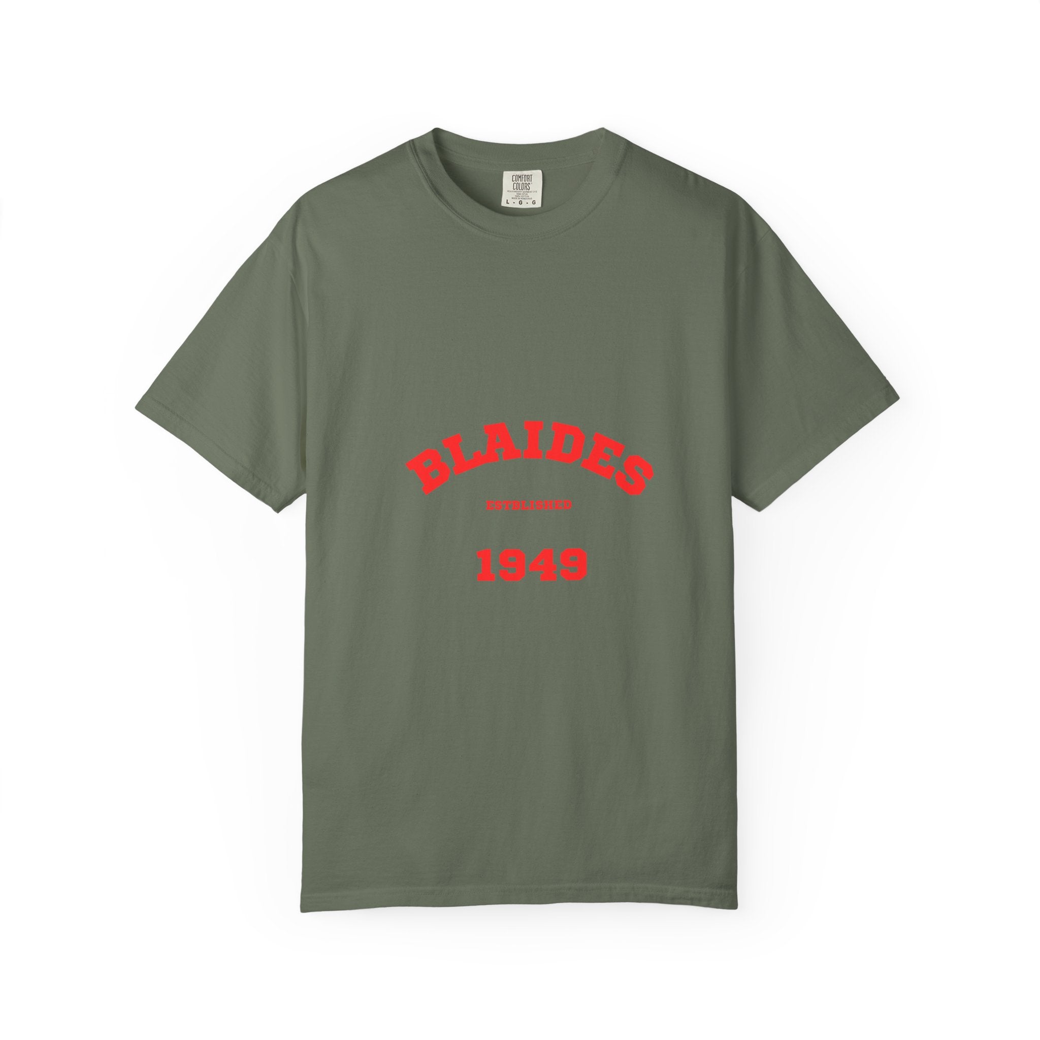 Vintage Blaides Garment-Dyed T-shirt, Casual Wear, Retro Style, Gift for Him/Her, Birthday Celebration, Summer Apparel