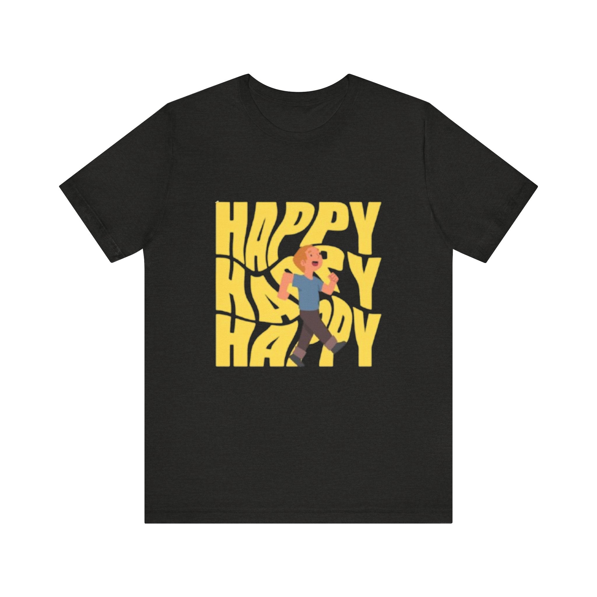 Unisex Graphic Tee - Happy Printed Tee - Eco-Friendly Jersey Tee Gift