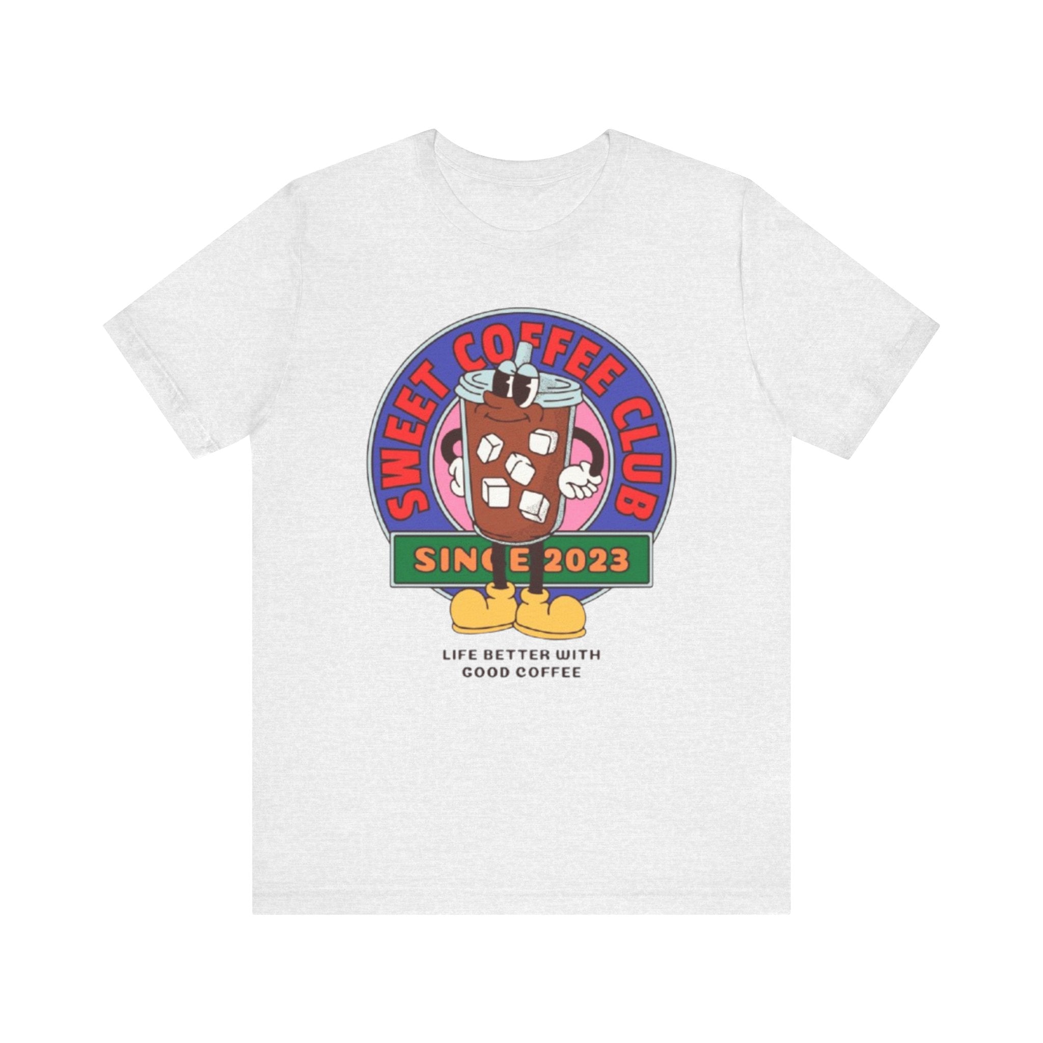 Unisex Graphic Tee - Sunset Coffee Club Printed Tee - Eco-Friendly Cas