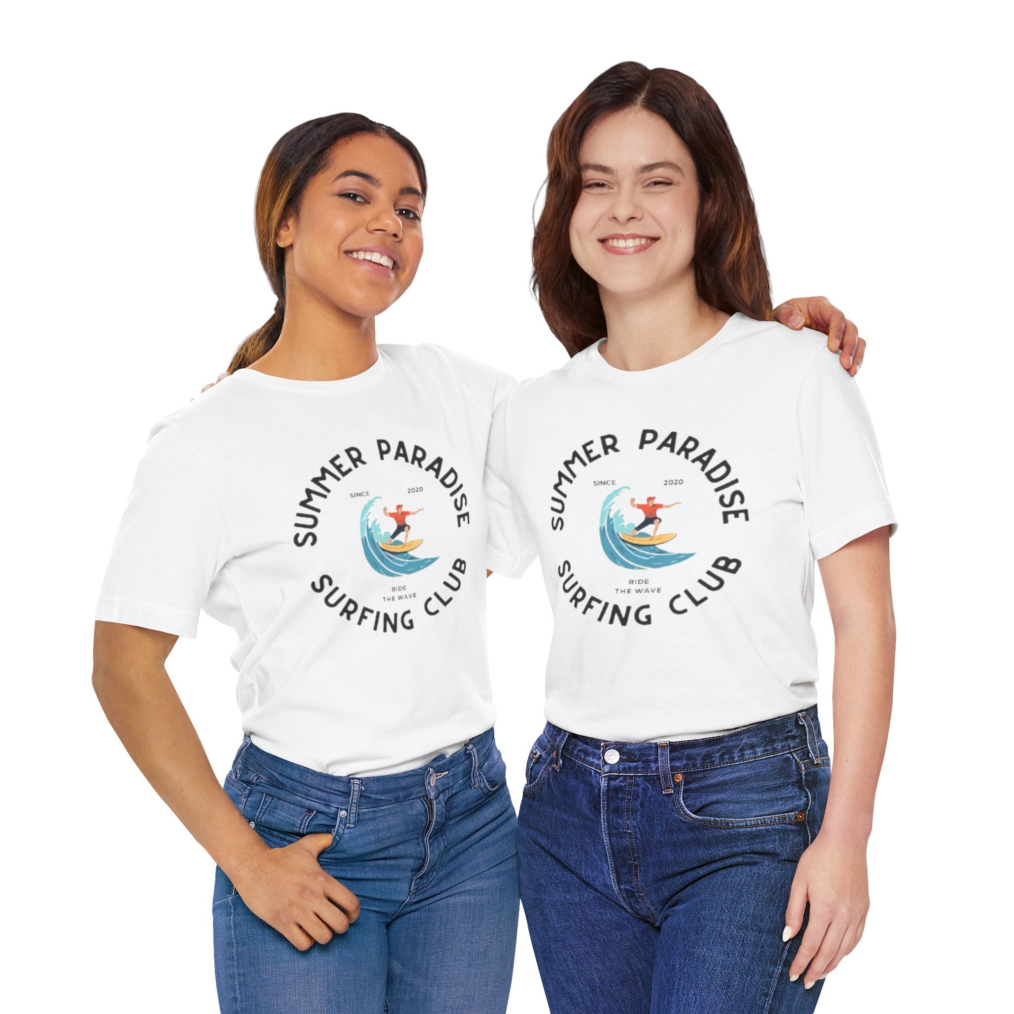 Unisex Graphic Tee - Paradise Club Printed Eco-Friendly Jersey T-Shirt