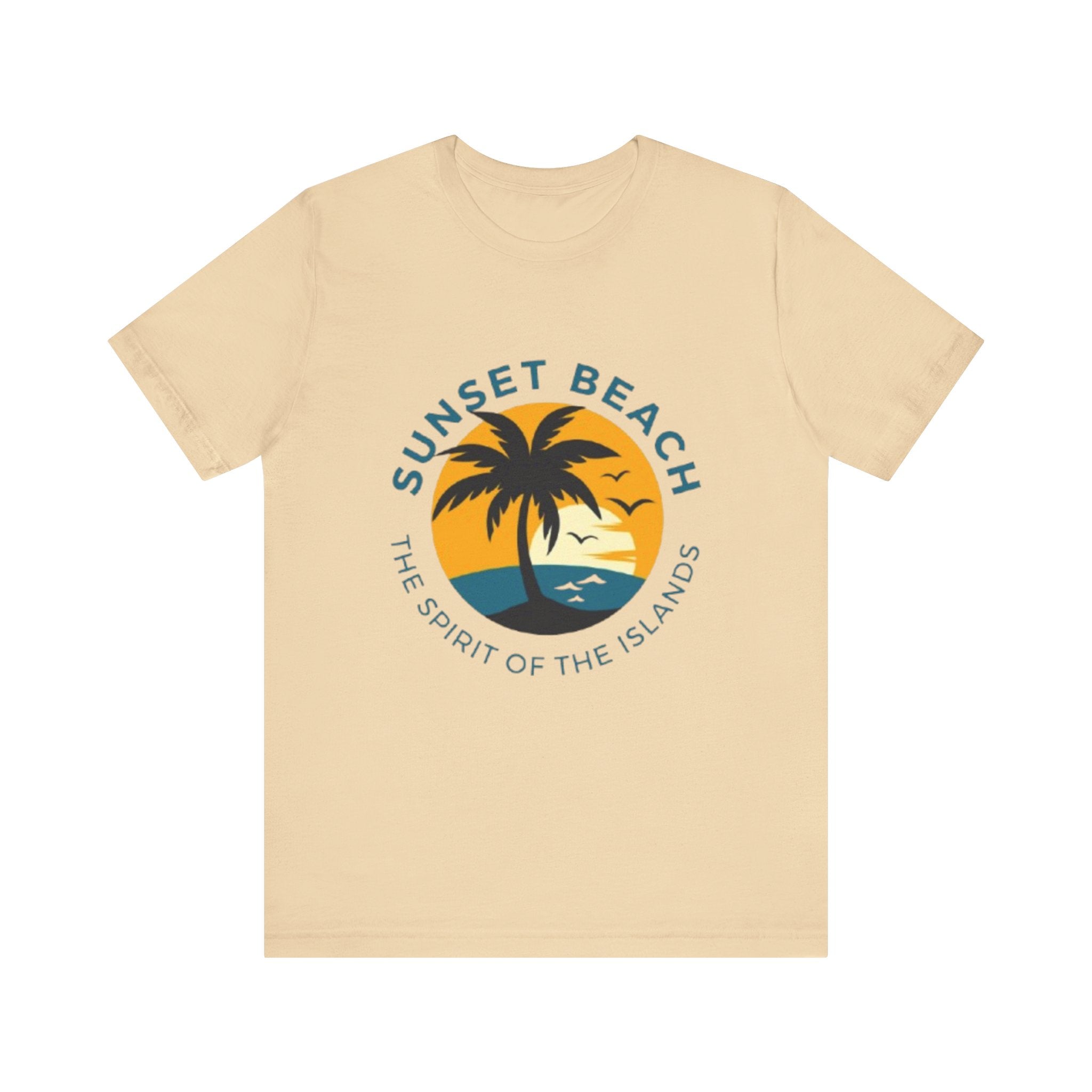 Unisex Graphic Tee - Sunset Beach Printed Tee -Eco-Friendly Gift Shirt