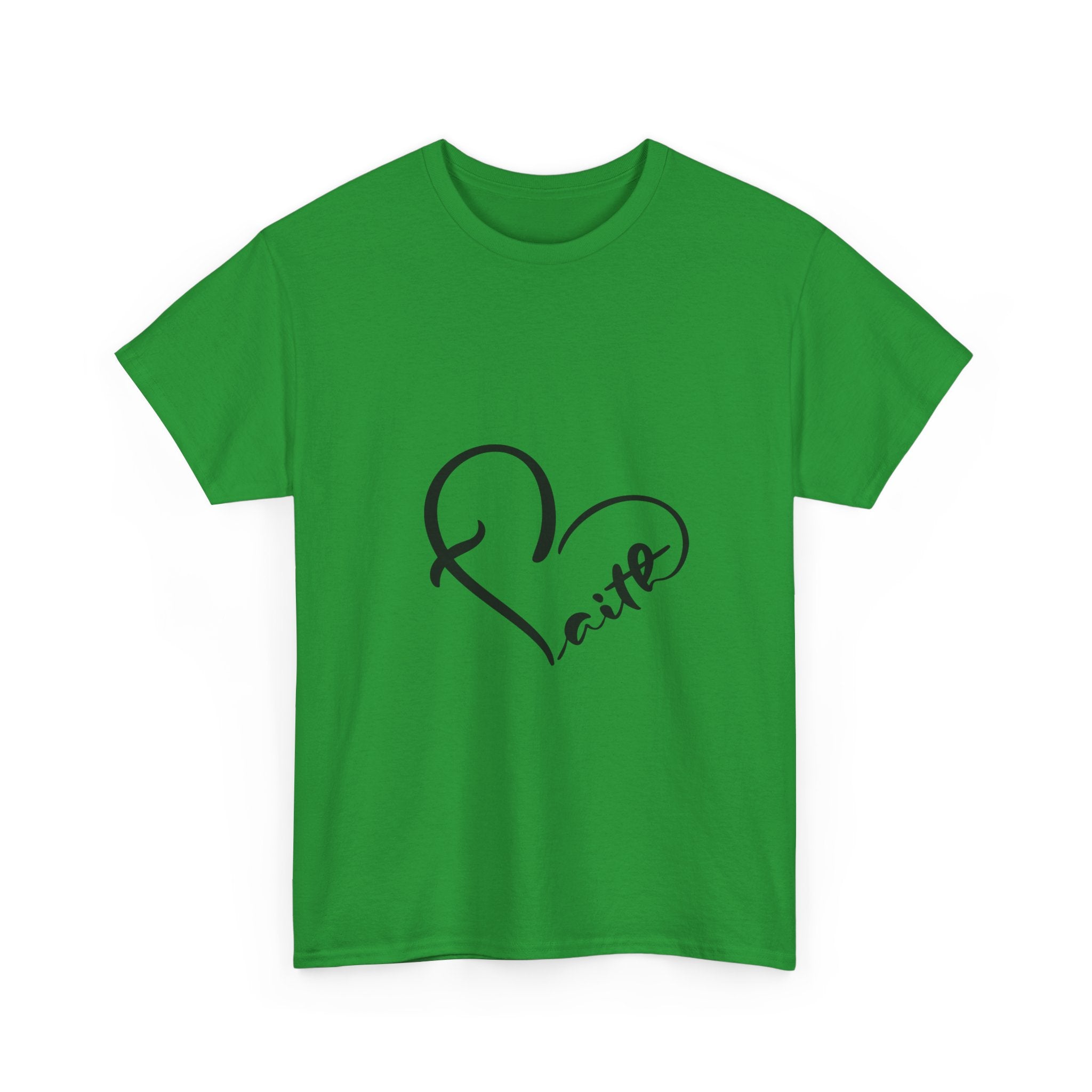 Unisex Heavy Cotton Tee - Stylish Heart Design for Love Enthusiasts
