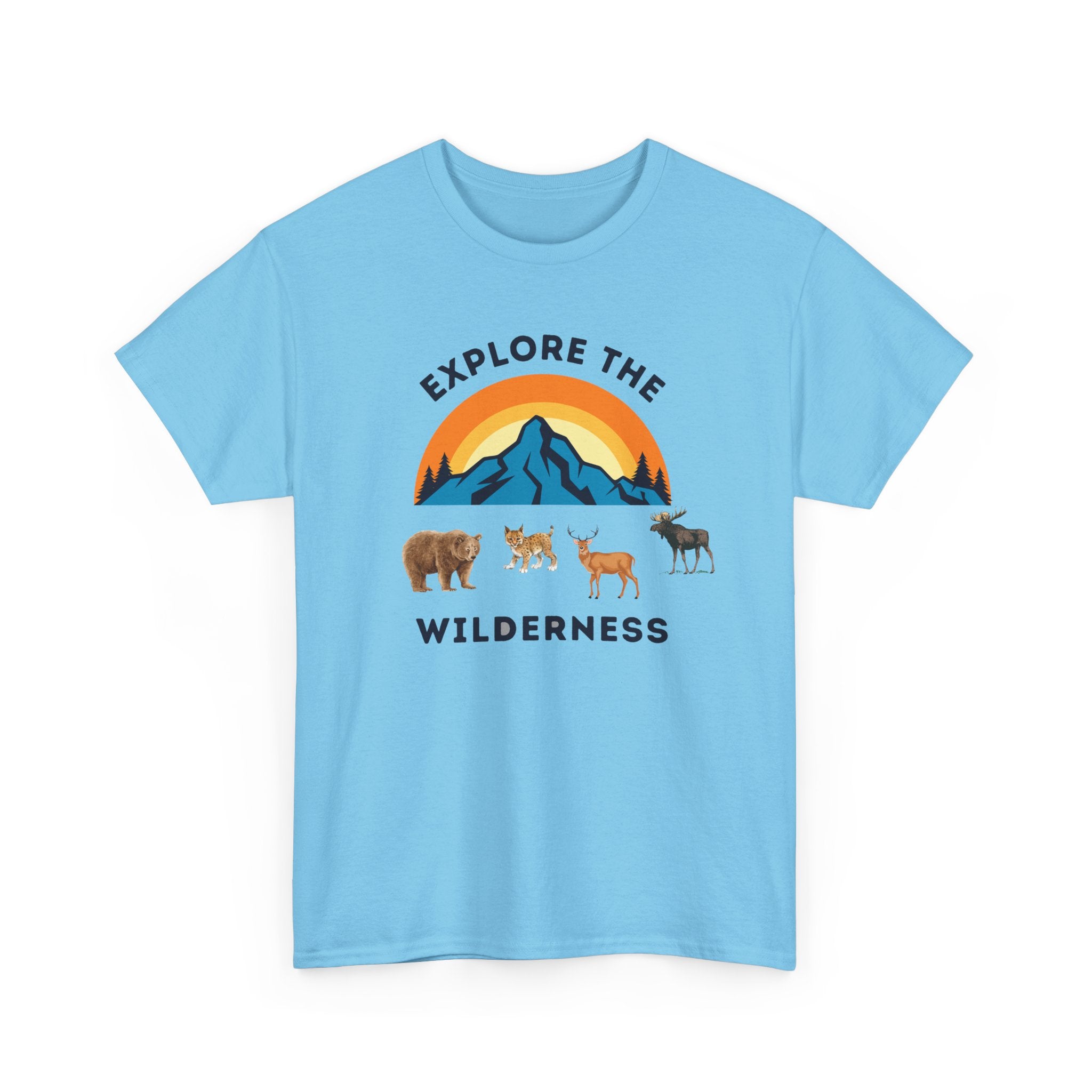 Explore The Wilderness Printed Unisex Tee - Casual Wear Graphic Shirt - Mens/Womens Top - Unique comfort Tee - Gift - Festival Apparel