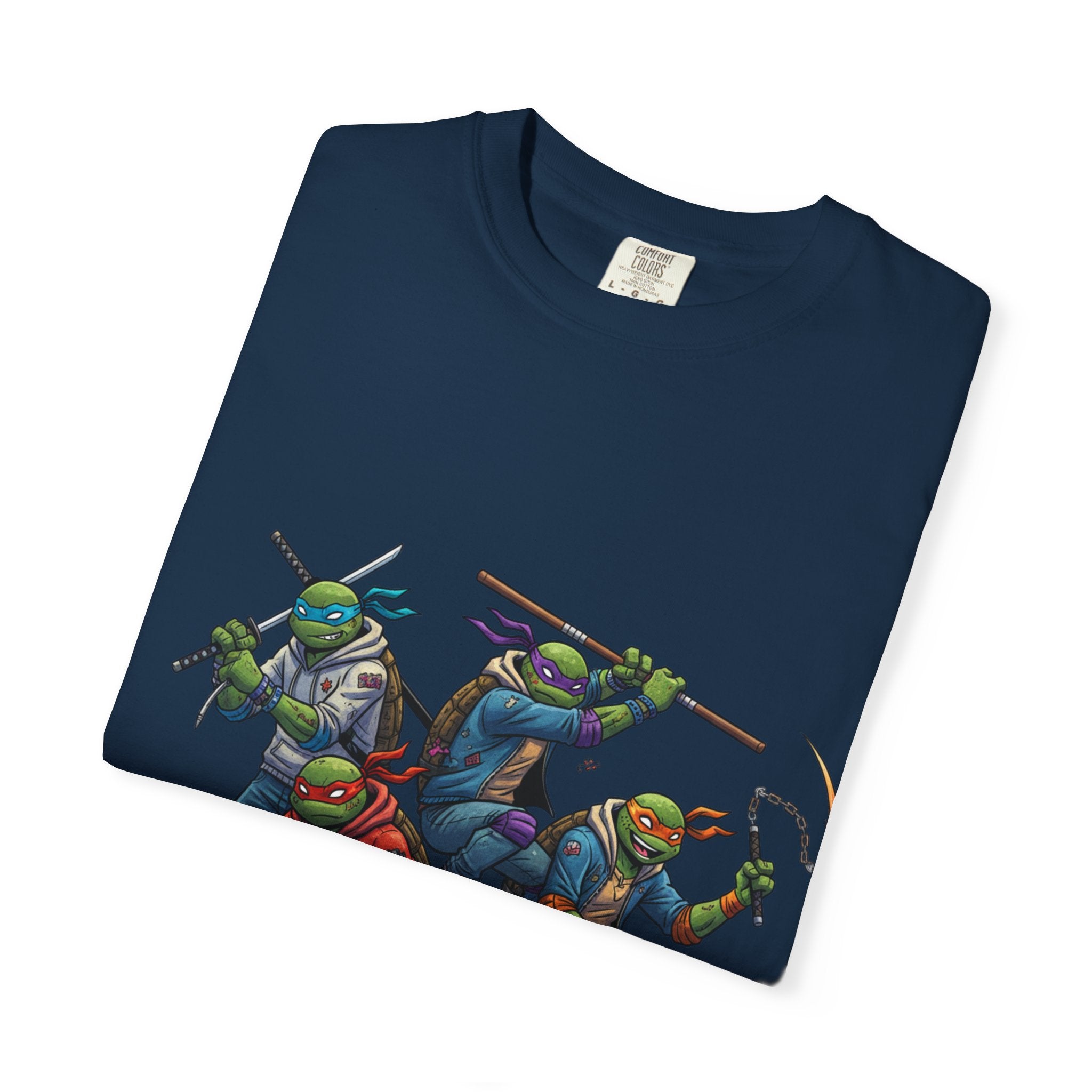 Ninja Turtle Trio T-Shirt | Retro Comic Heroes, Action Pose