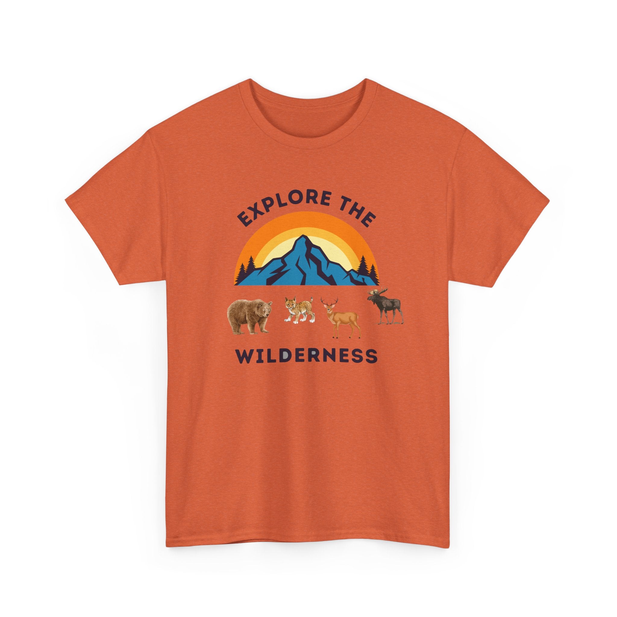 Explore The Wilderness Printed Unisex Tee - Casual Wear Graphic Shirt - Mens/Womens Top - Unique comfort Tee - Gift - Festival Apparel