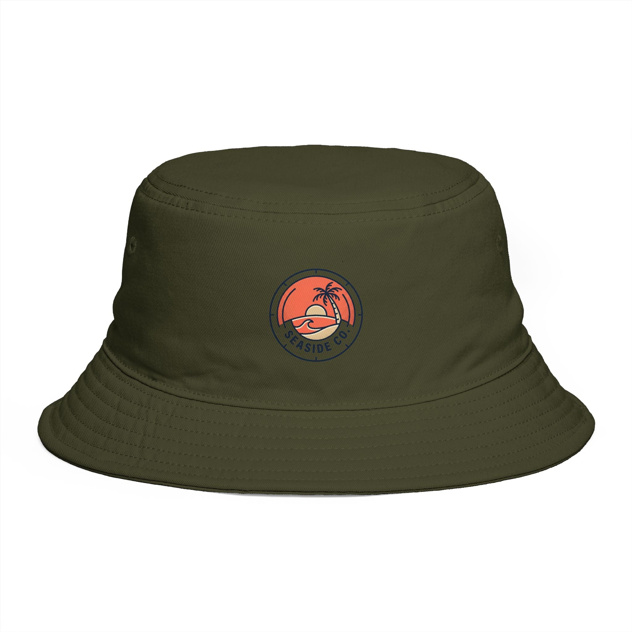 Sunset Palm Bucket Hat — Tropical Surf Vibes Hat
