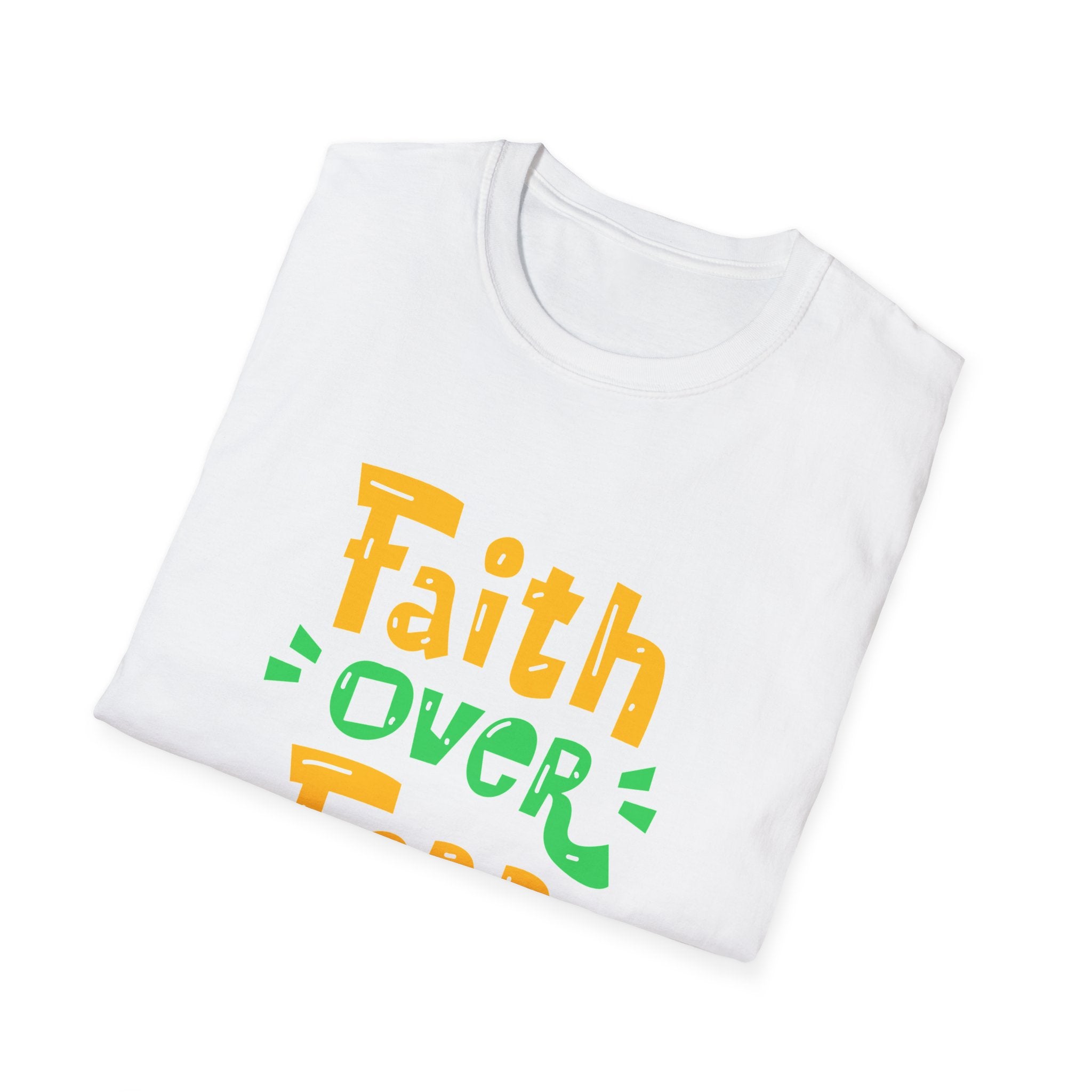 Faith Over Fear Unisex Softstyle T-Shirt - Inspirational Graphic Tee