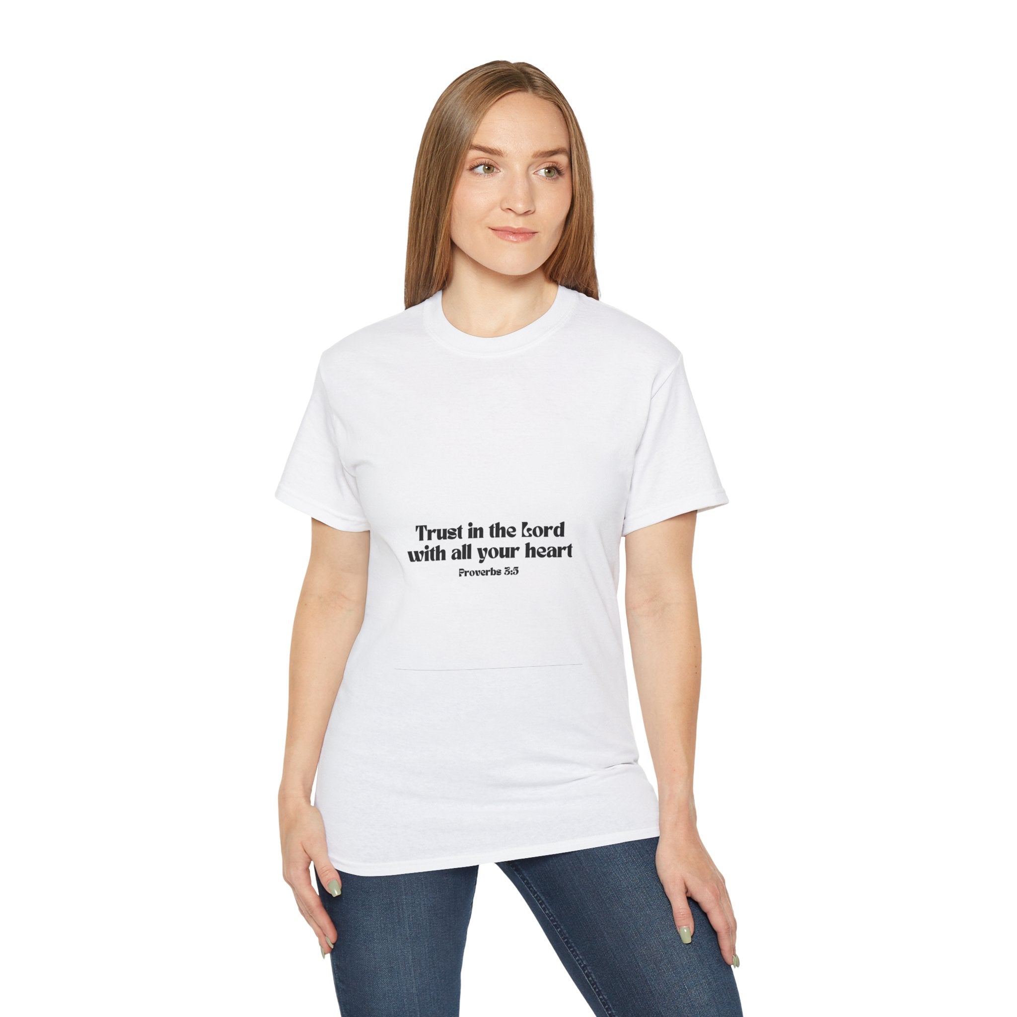 Inspirational Faith T-Shirt - Trust in the Lord with All Your Heart