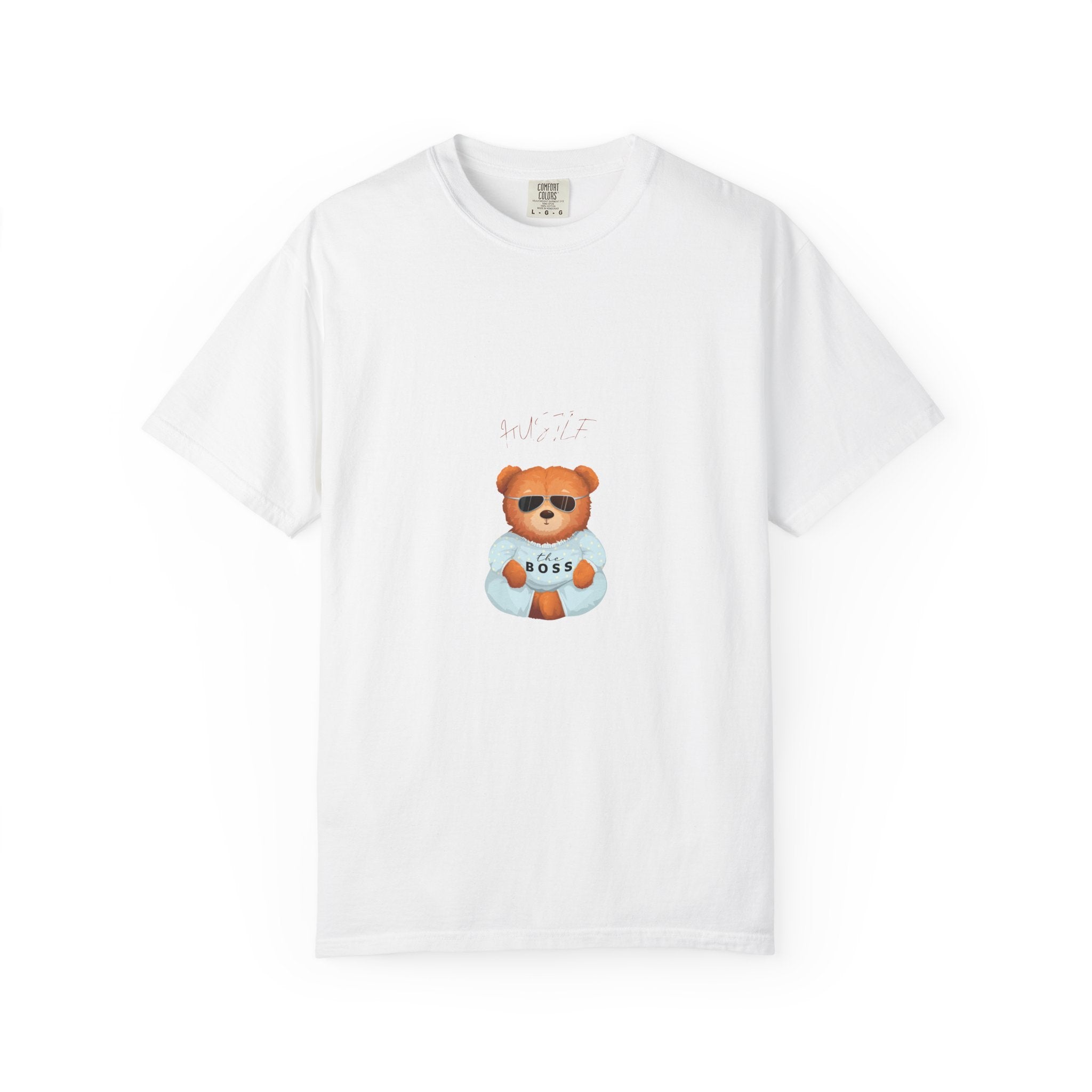 Boss Bear Unisex Garment-Dyed T-Shirt - Cute Casual Tee for Trendsetters