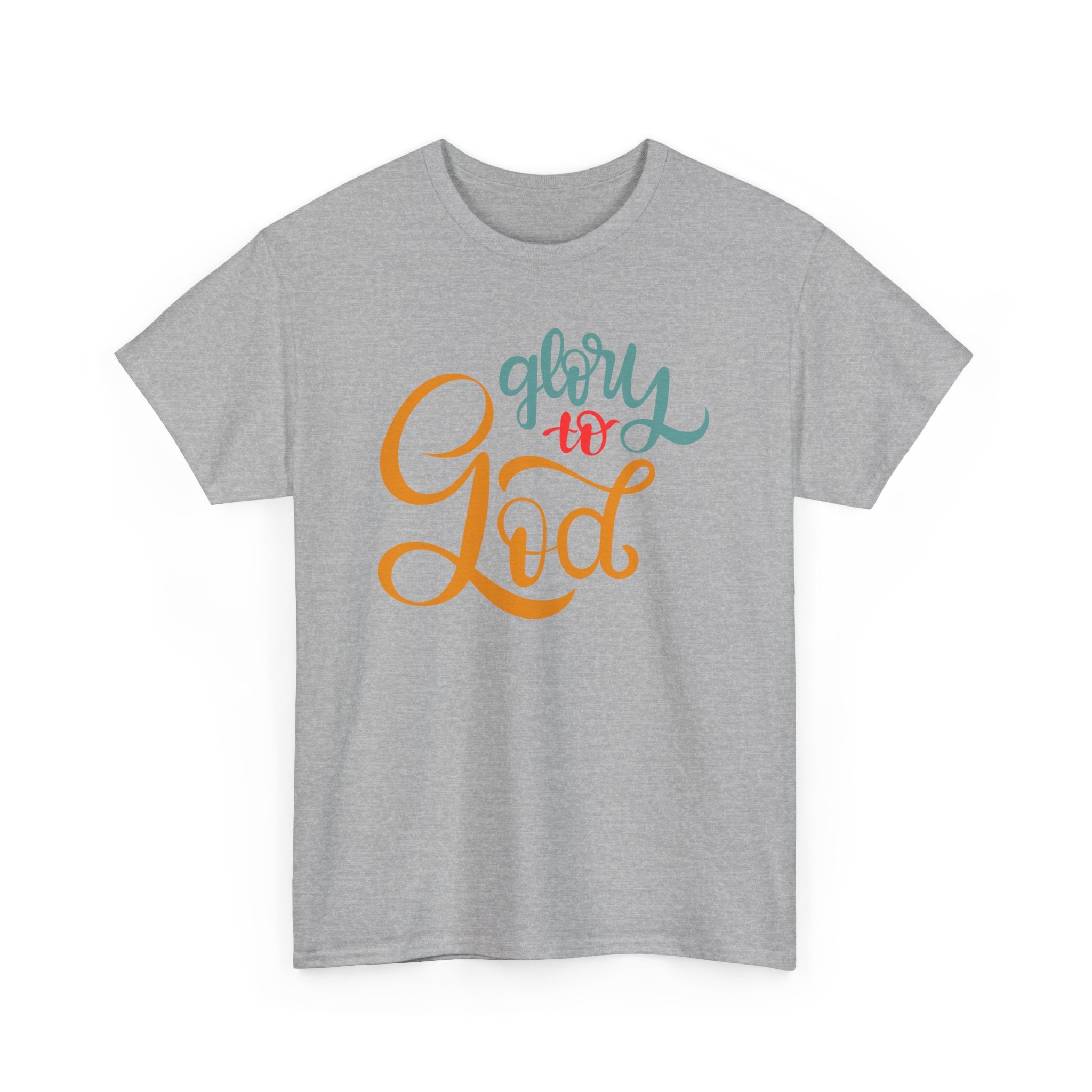 Unisex Heavy Cotton Tee - Glory to God Printed T-Shirt - Comfortable Casual Wear Tee - Unique Graphic Tee - Gift