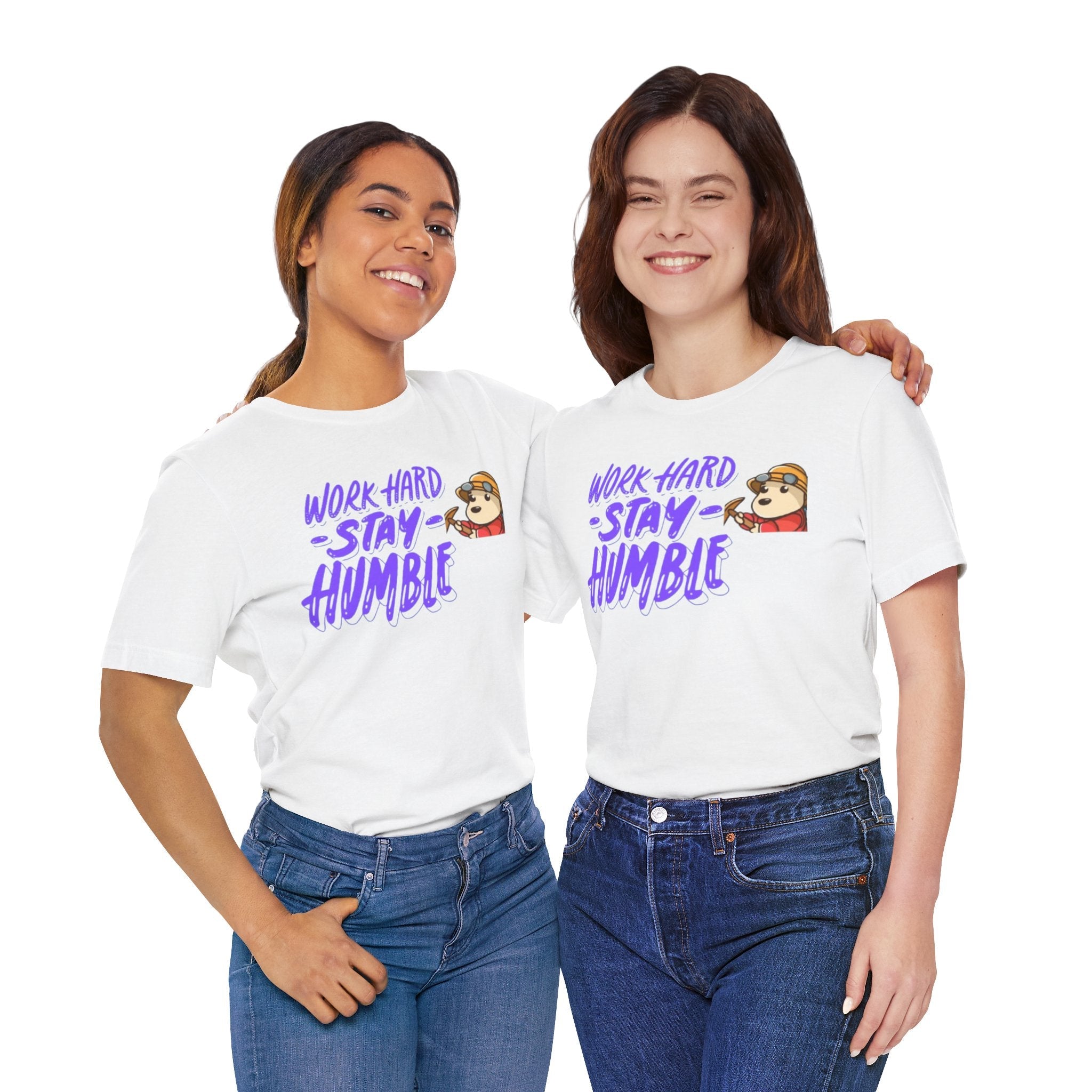 Unisex Graphic Tee - Work Hard Stay Humble Eco-Friendly T-Shirt