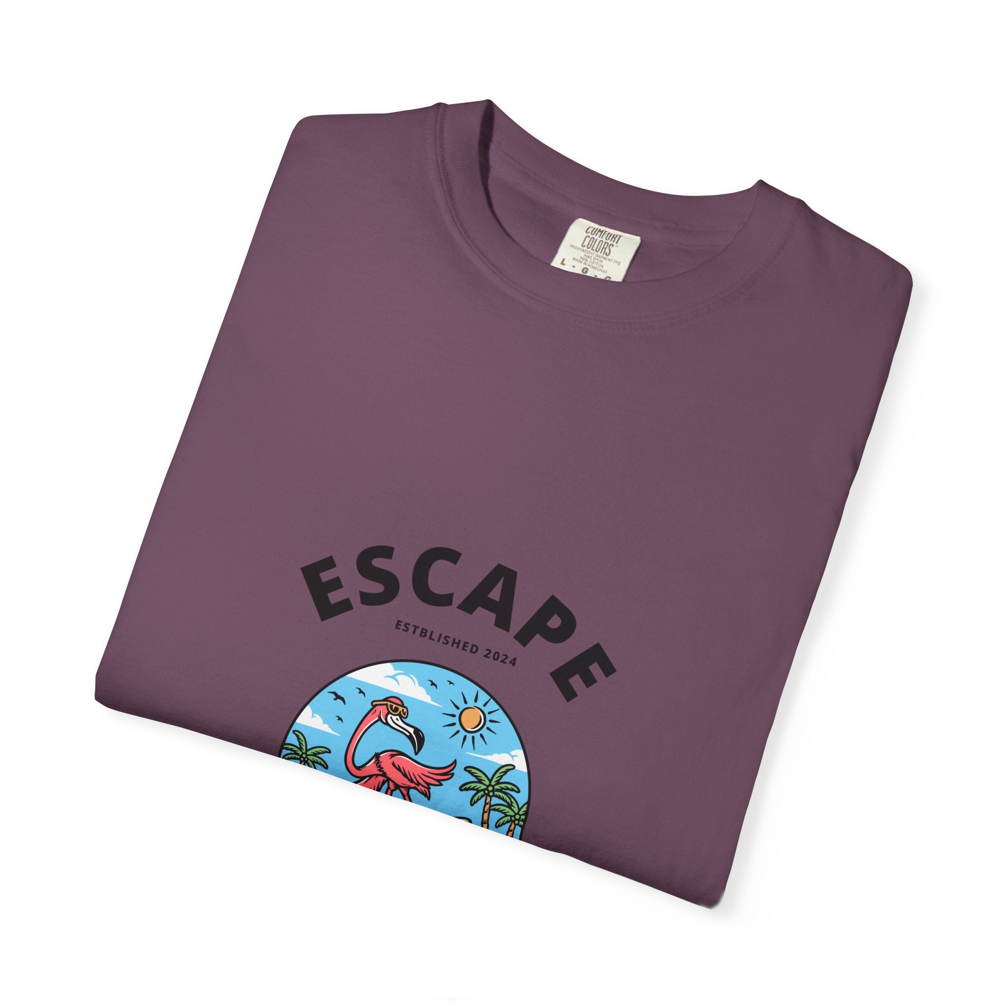 Escape Paradise Unisex Garment-Dyed T-shirt | Tropical Vibes Tee for Beach Lovers