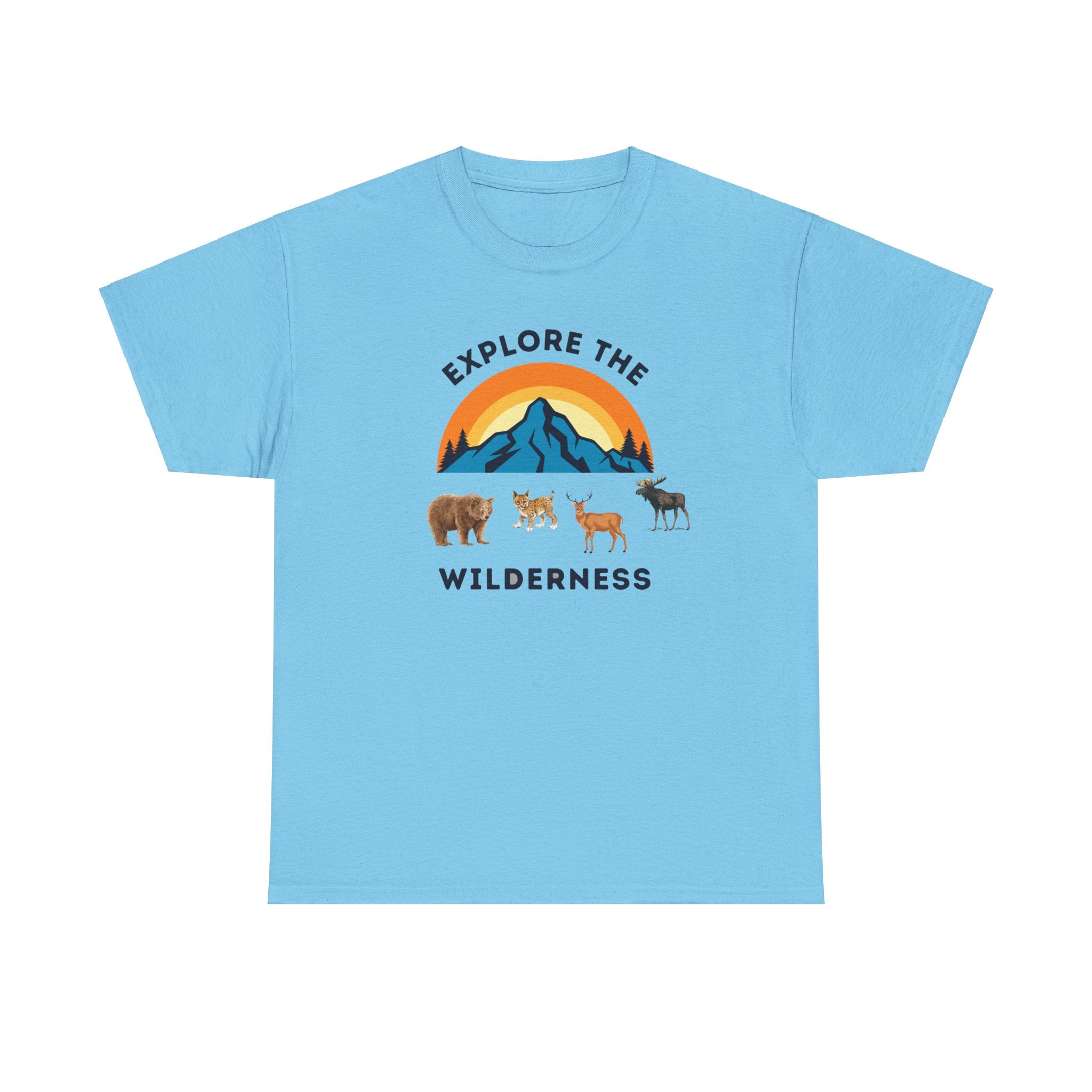 Explore The Wilderness Printed Unisex Tee - Casual Wear Graphic Shirt - Mens/Womens Top - Unique comfort Tee - Gift - Festival Apparel