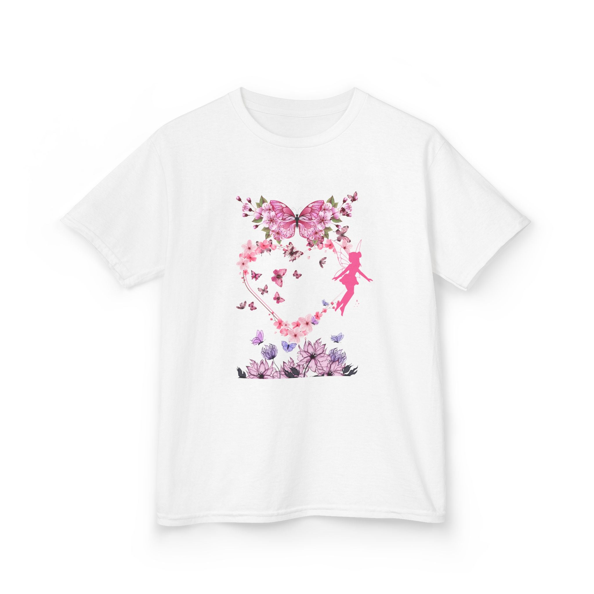 Floral Heart Kids Tee | Cute Floral T-Shirt for Kids, Gift for Birthdays, Spring Outfit, Family Photos, Casual Wear