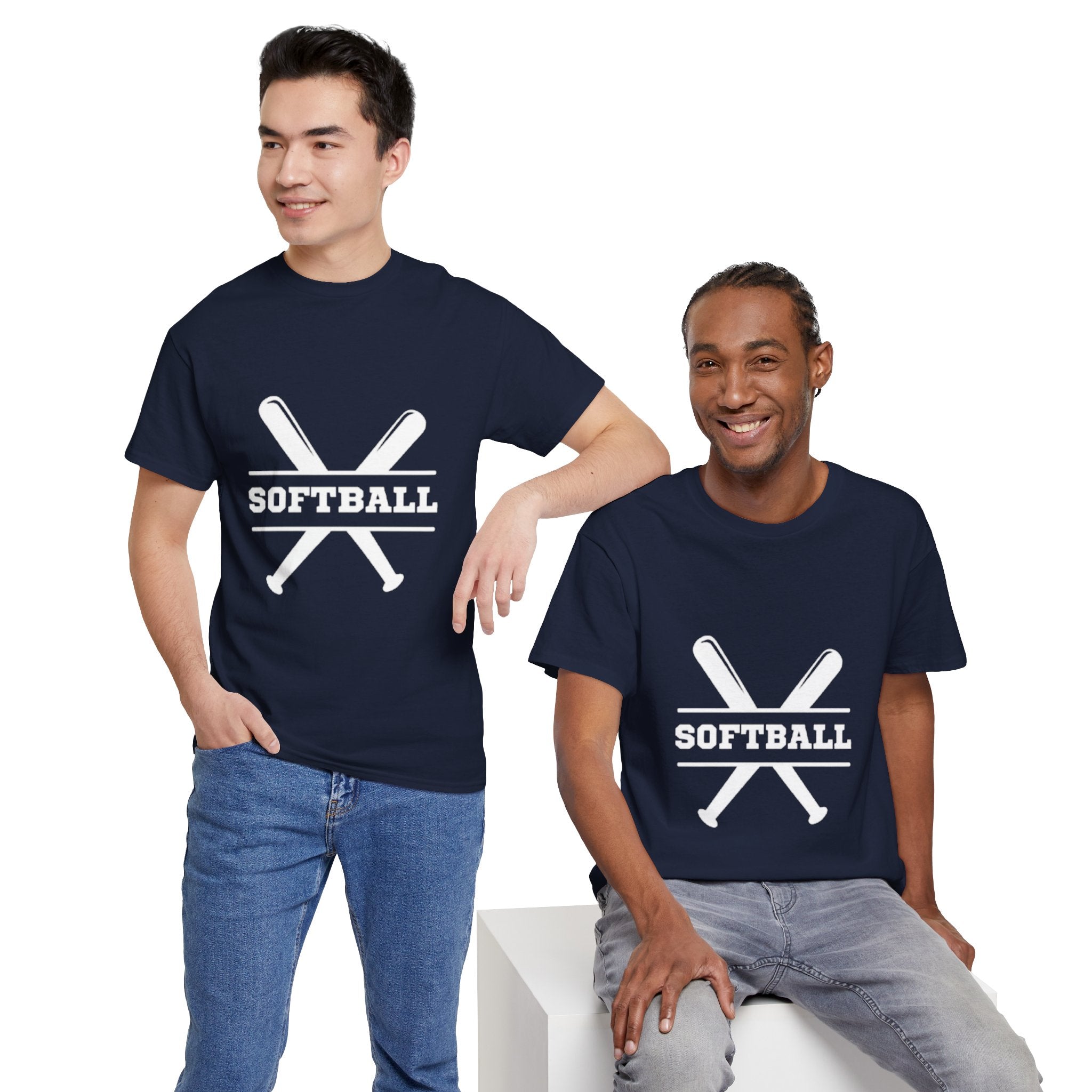 Unisex Heavy Cotton Tee - SoftBall Printed T-Shirt - Comfortable Casual Wear Tee - Unique Graphic Tee - Gift