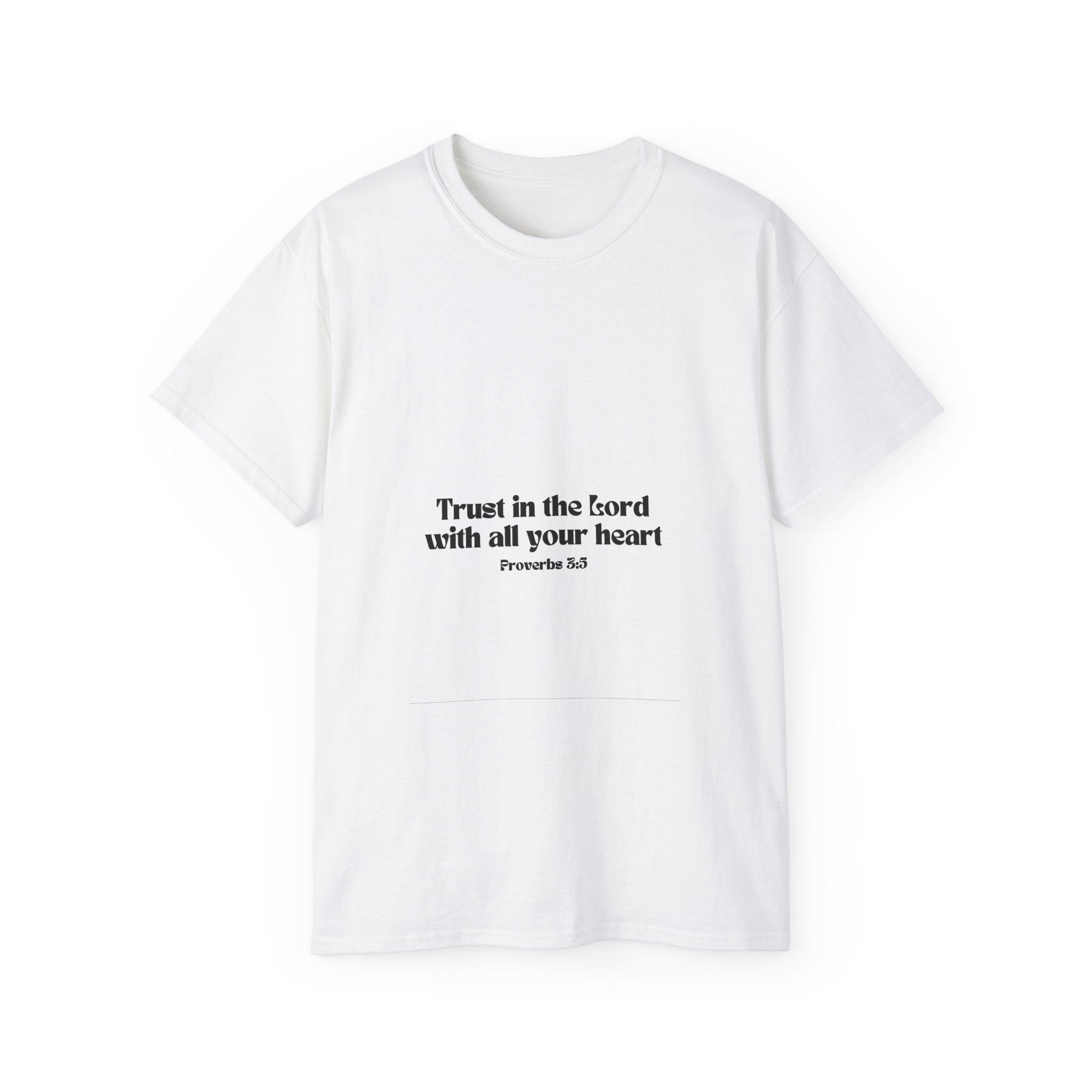 Inspirational Faith T-Shirt - Trust in the Lord with All Your Heart