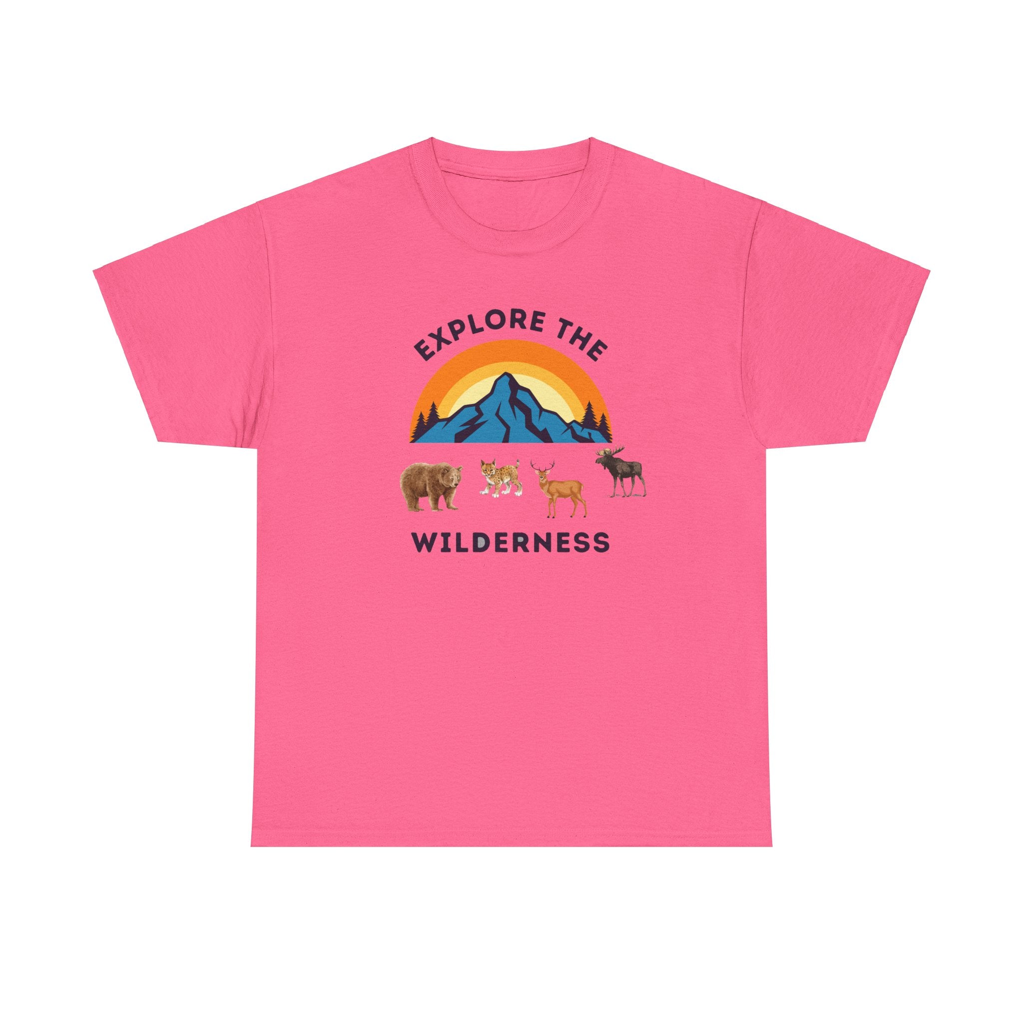 Explore The Wilderness Printed Unisex Tee - Casual Wear Graphic Shirt - Mens/Womens Top - Unique comfort Tee - Gift - Festival Apparel