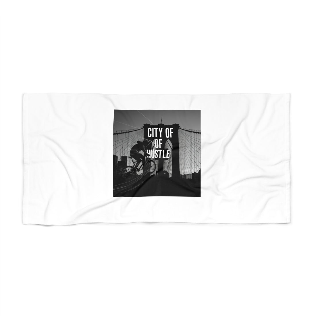 City of Hustle Beach Towel - Stylish Summer Accessory