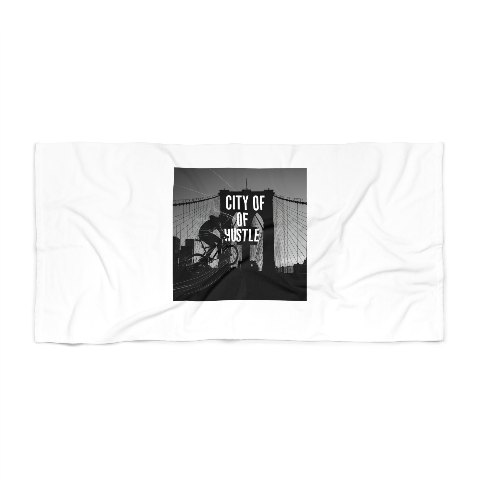City of Hustle Beach Towel - Stylish Summer Accessory