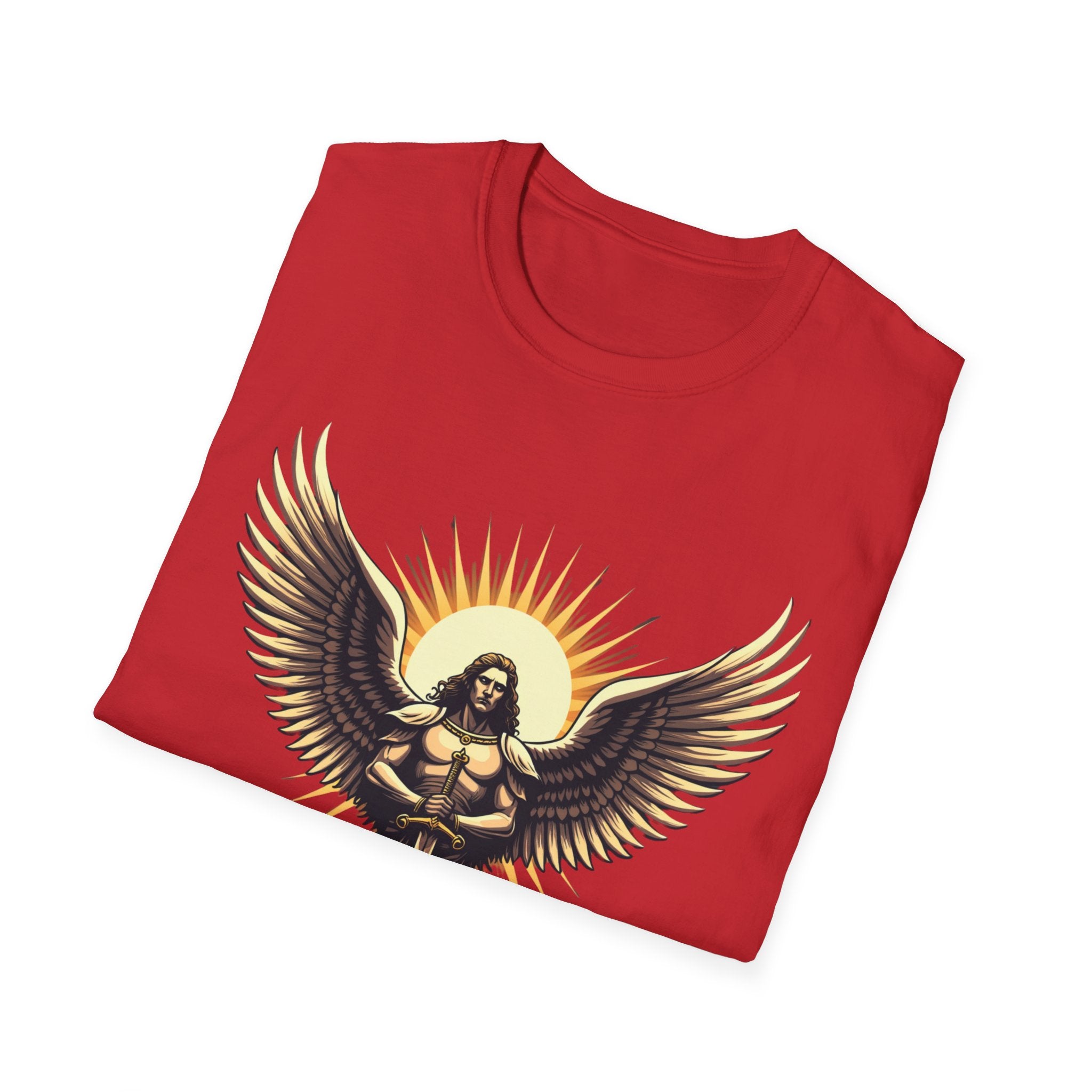 Archangel Michael Unisex Softstyle T-Shirt - Inspirational Divine Design