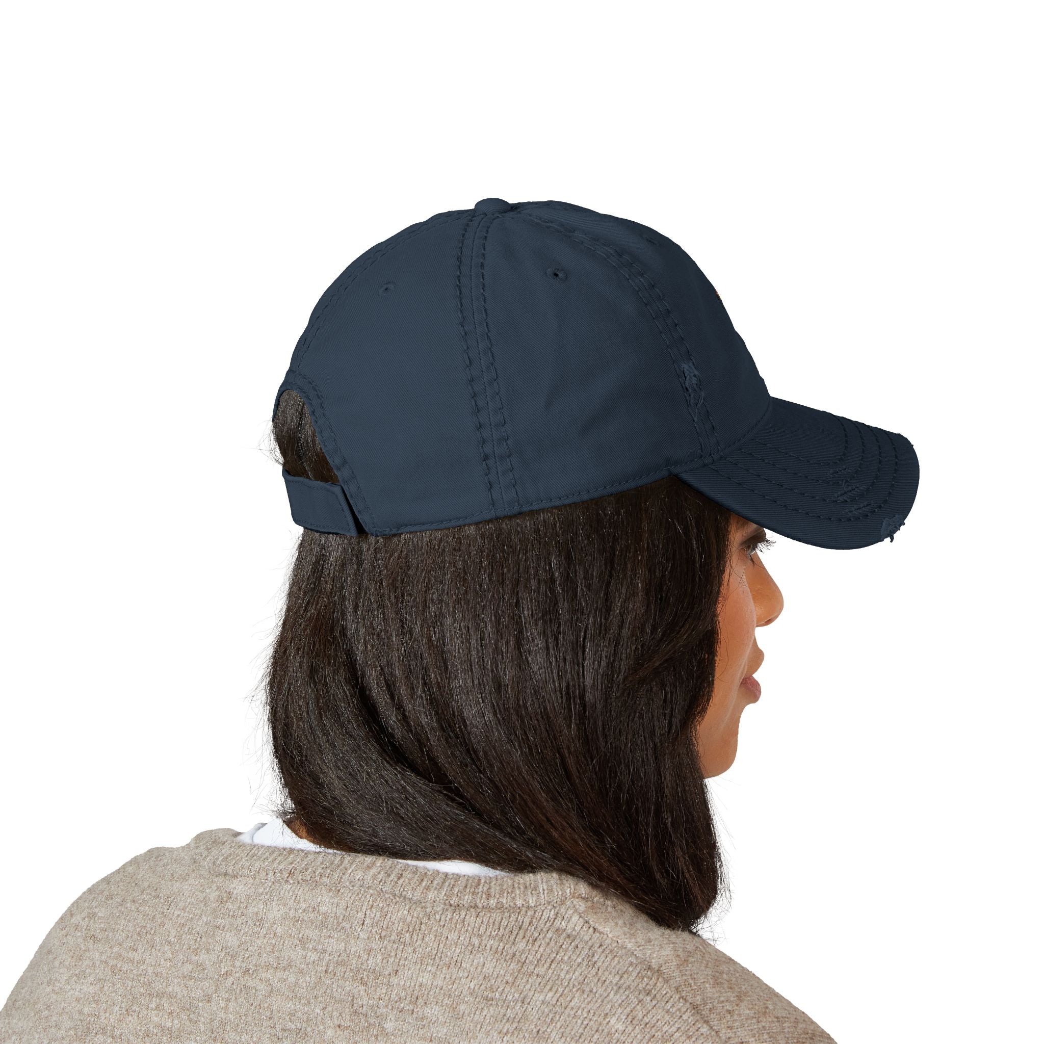Distressed Dad Hat - I ❤️ NY Embroidery - Casual Fashion for Urban Explorers
