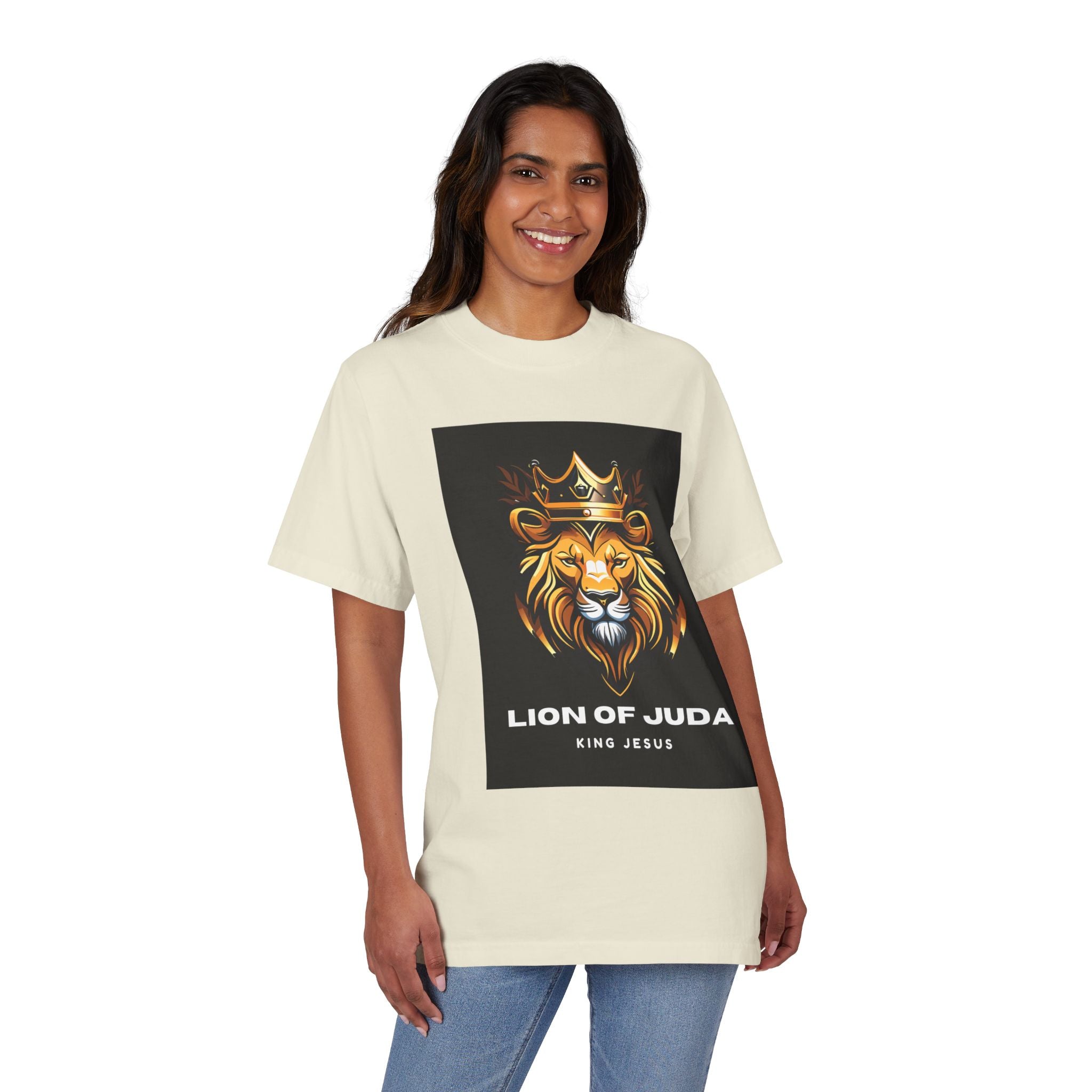 Lion of Judah Unisex Drop-Shoulder T-Shirt - King Jesus Graphic Tee