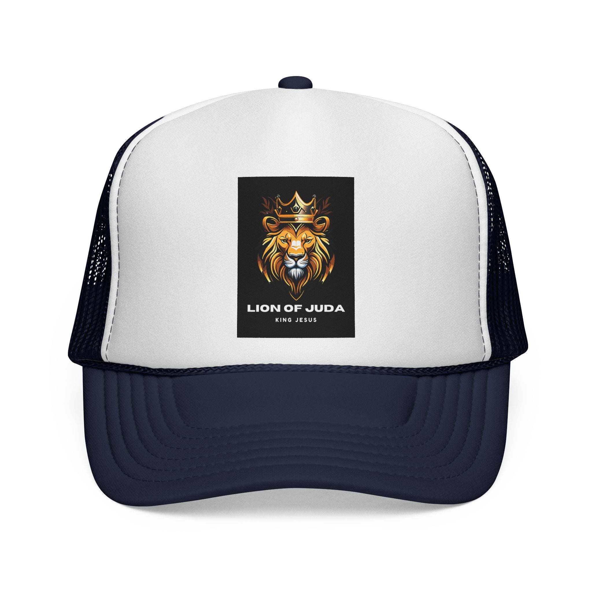 Lion of Judah Trucker Cap, Faith-Based Snapback Hat, Christian Gift, Casual Style, Outdoor Adventure, King Jesus Apparel
