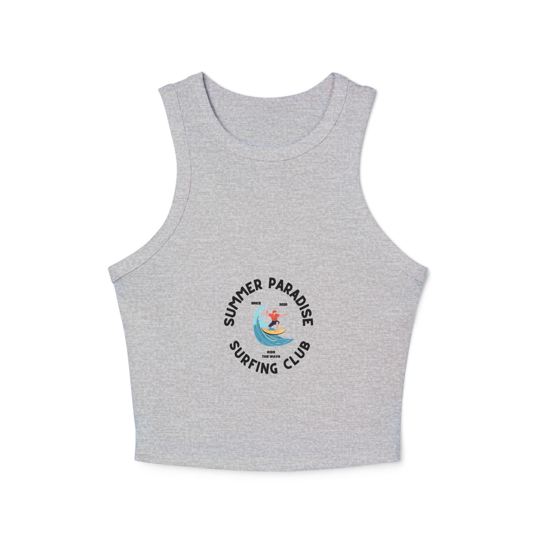 Surfing Club Racer Tank Top — "Summer Paradise" Graphic