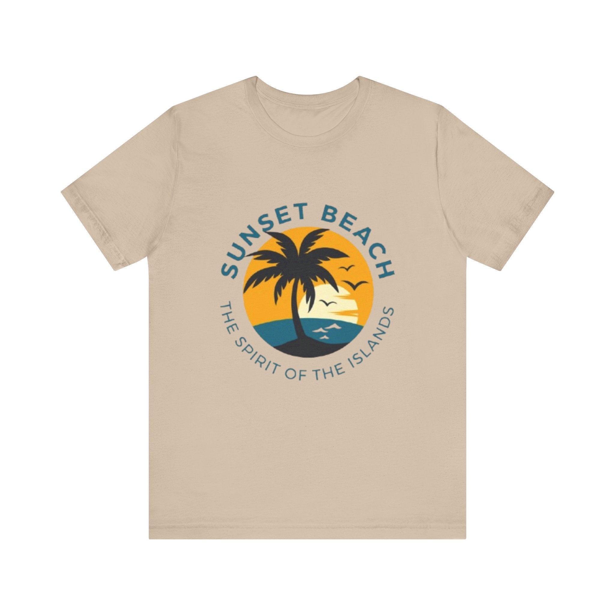 Unisex Graphic Tee - Sunset Beach Printed Tee -Eco-Friendly Gift Shirt