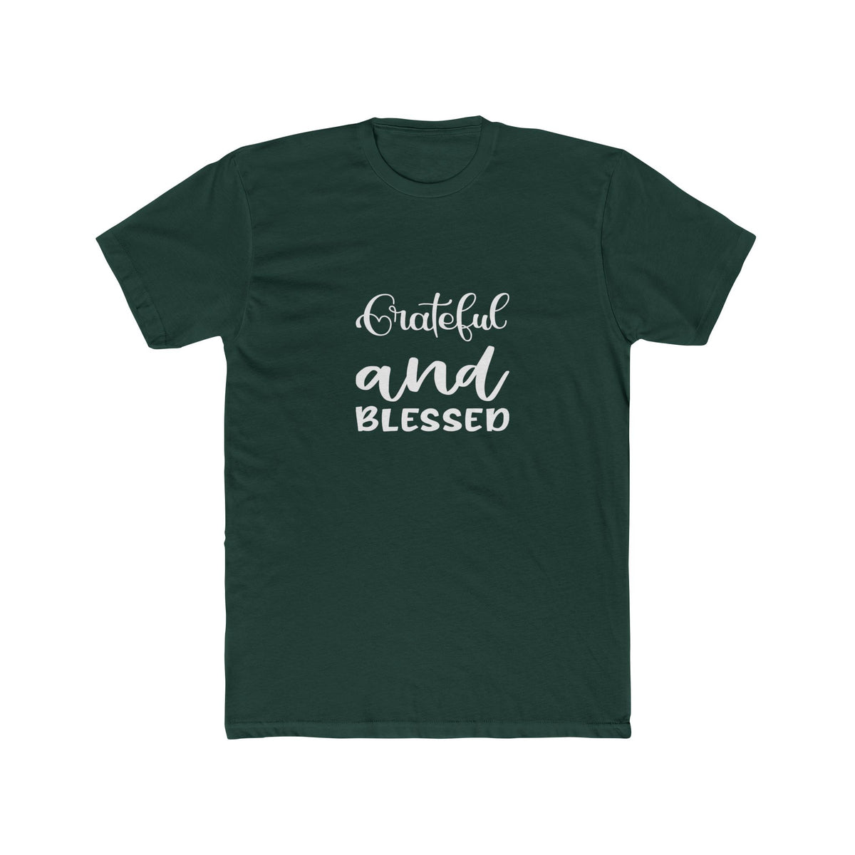 Grateful and Blessed Unisex Cotton Crew Tee