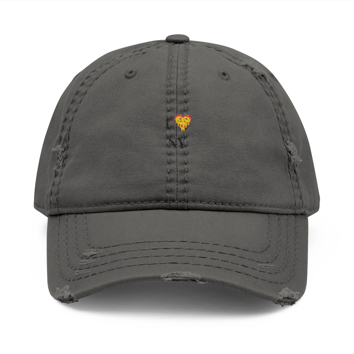Distressed Dad Hat - I ❤️ NY Embroidery - Casual Fashion for Urban Explorers
