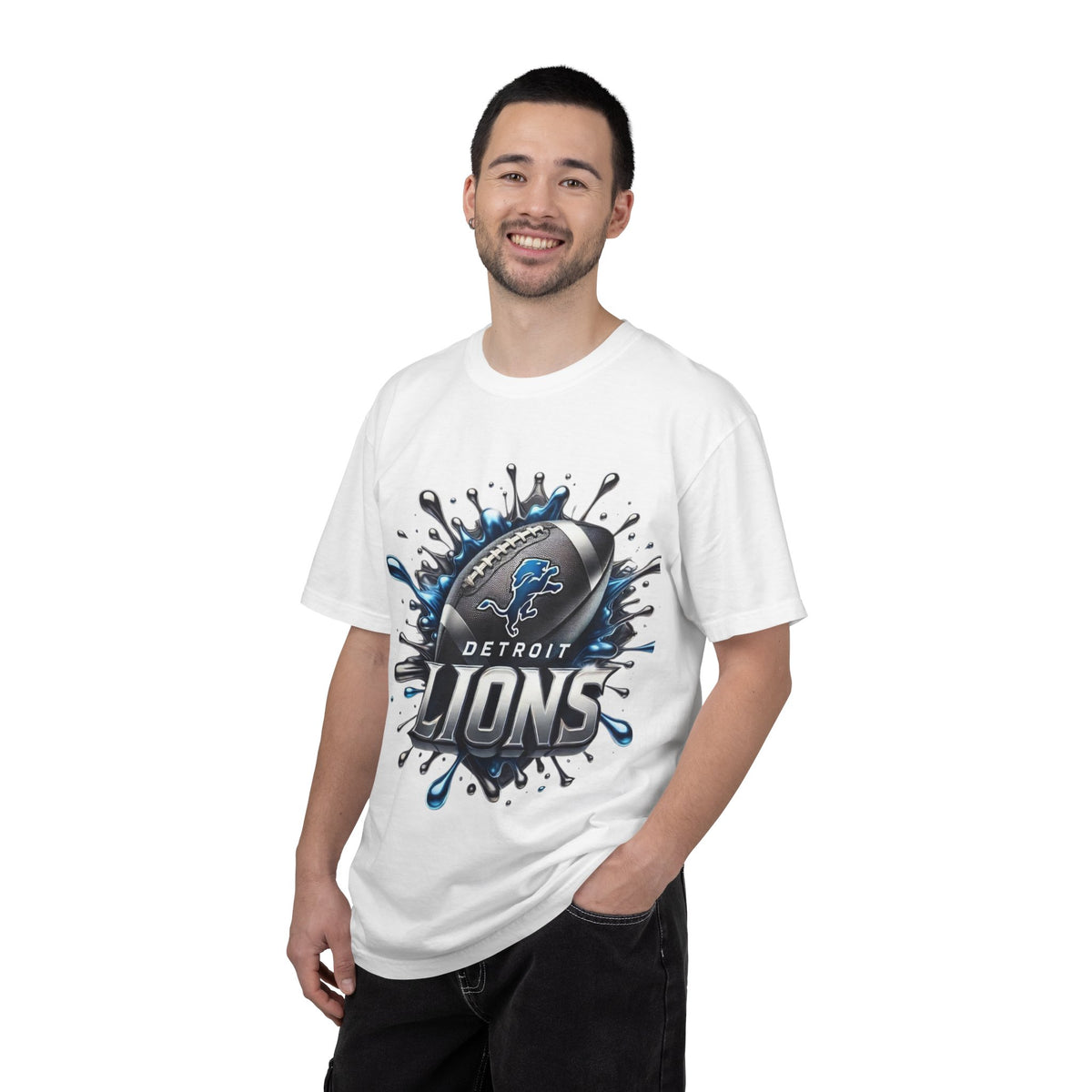 Detroit Lions Football Splash T-Shirt