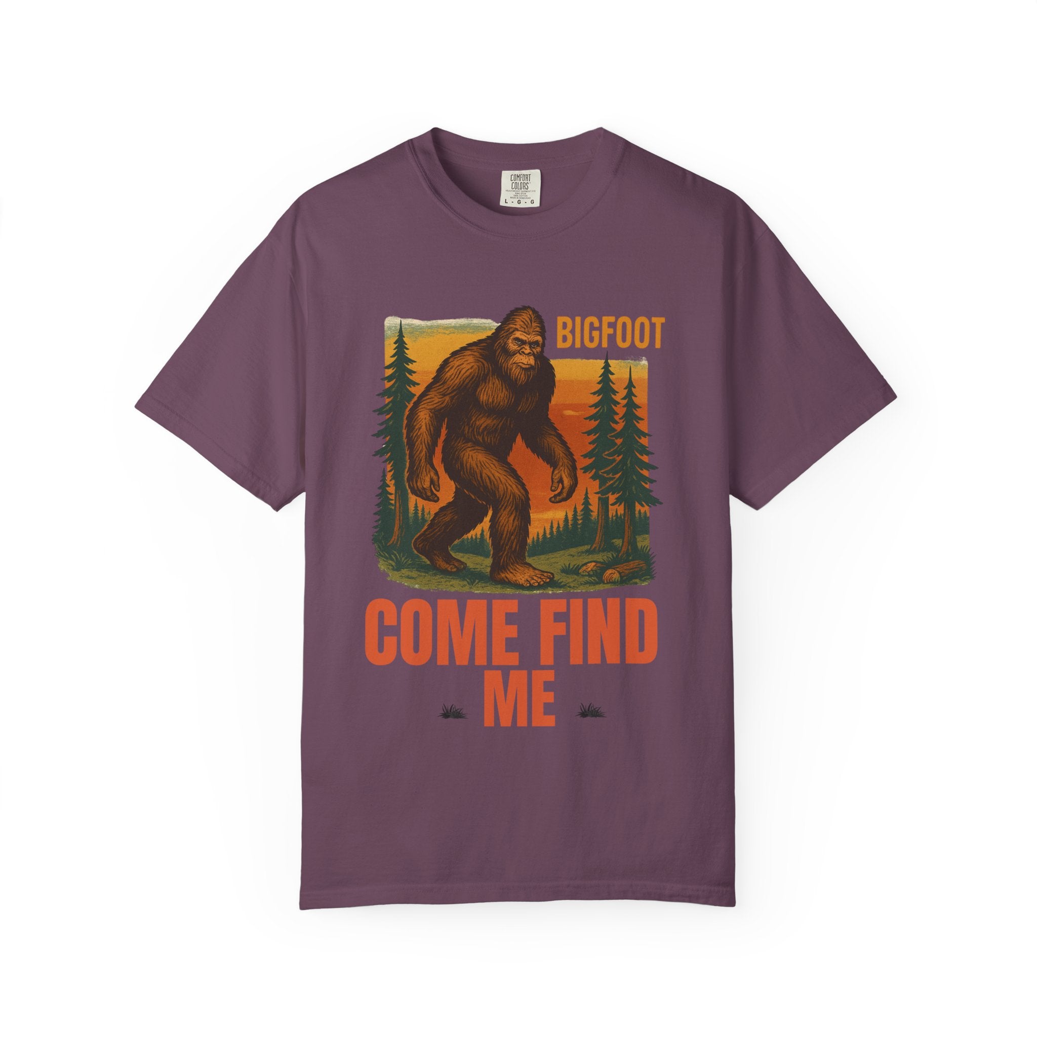 Bigfoot Come Find Me T-Shirt, Unisex Tee for Nature Lovers, Adventure Gear, Wilderness Apparel, Fun Gift for Outdoorsy Friends