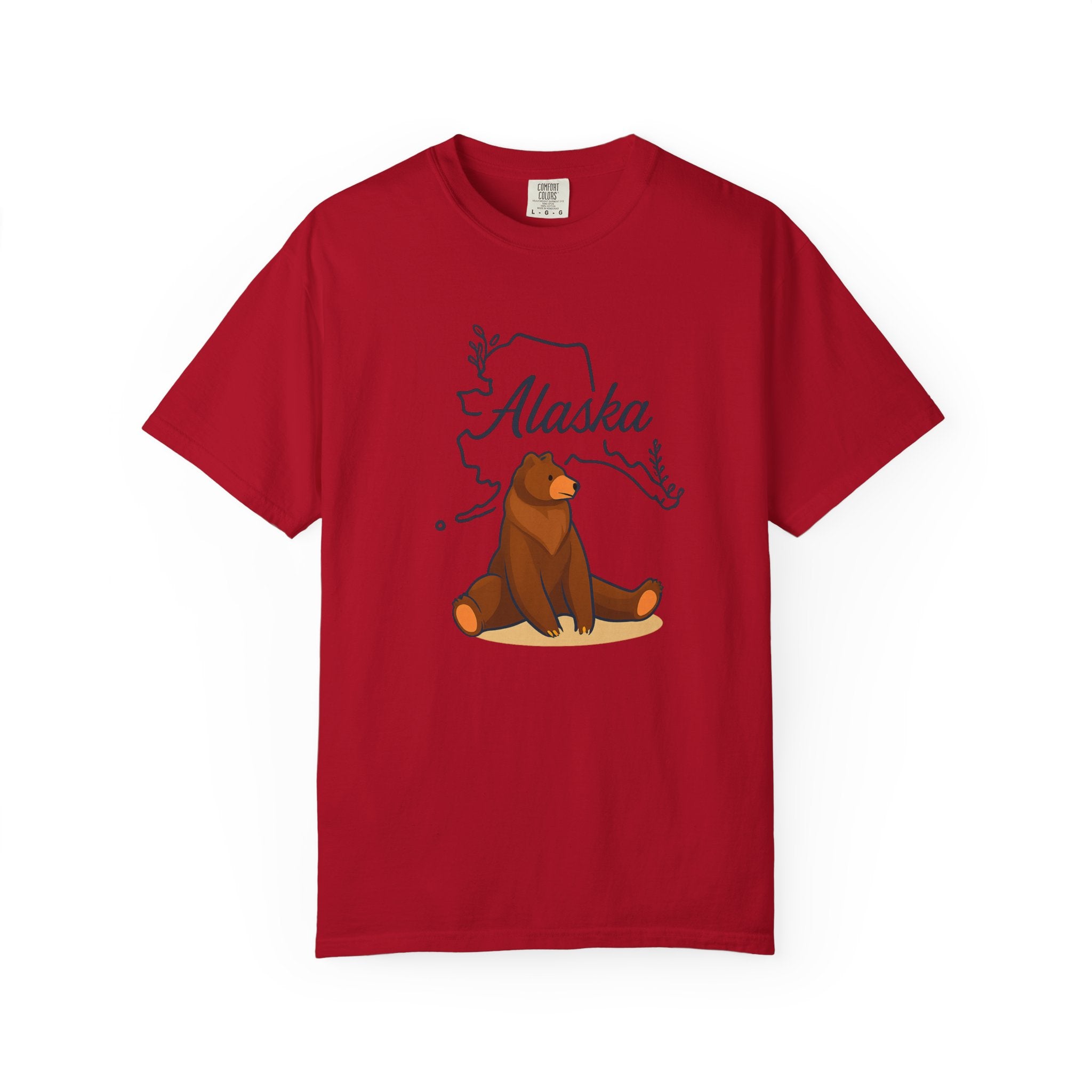 Alaska Bear Graphic Tee, Unisex Nature Shirt, Travel Souvenir T-Shirt, Gift for Outdoors Lovers, Casual Wear, Eco-Friendly Apparel