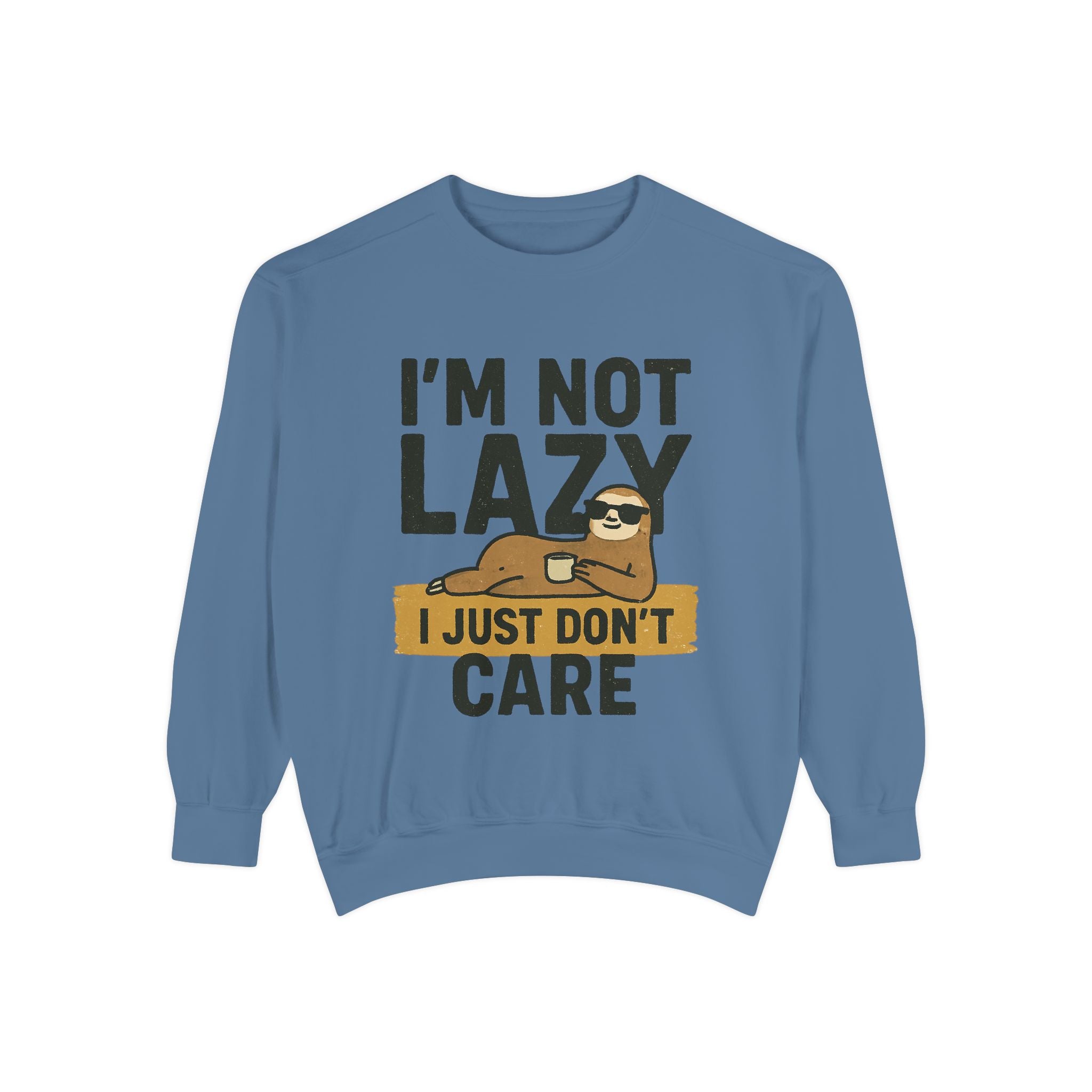 Lazy Sloth Sweatshirt - Relaxed Fit, Cozy Lounge Wear, Gift for Sloth Lovers, Funny Statement Apparel, Perfect for Relaxation Days