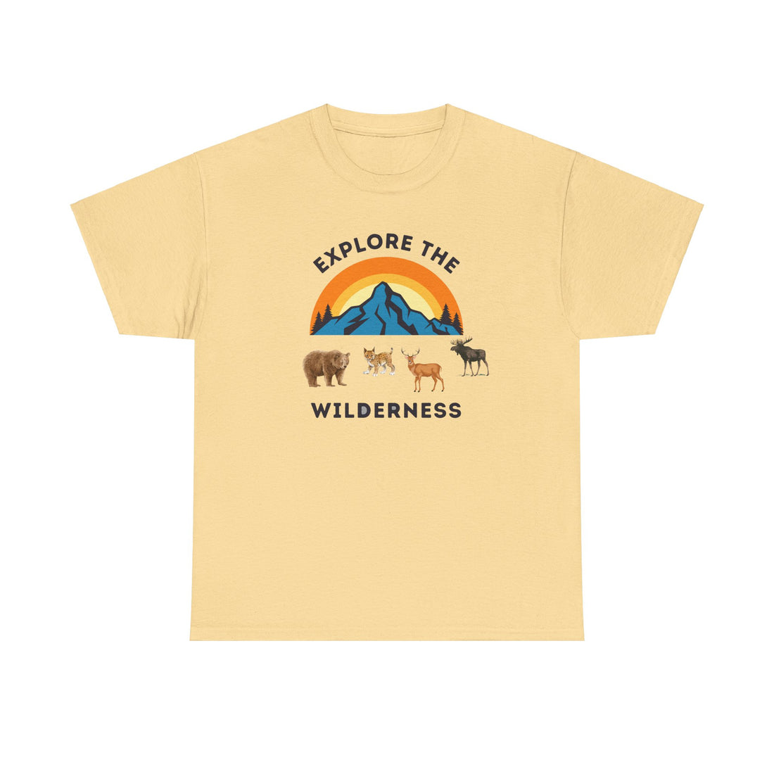 Explore The Wilderness Printed Unisex Tee - Casual Wear Graphic Shirt - Mens/Womens Top - Unique comfort Tee - Gift - Festival Apparel